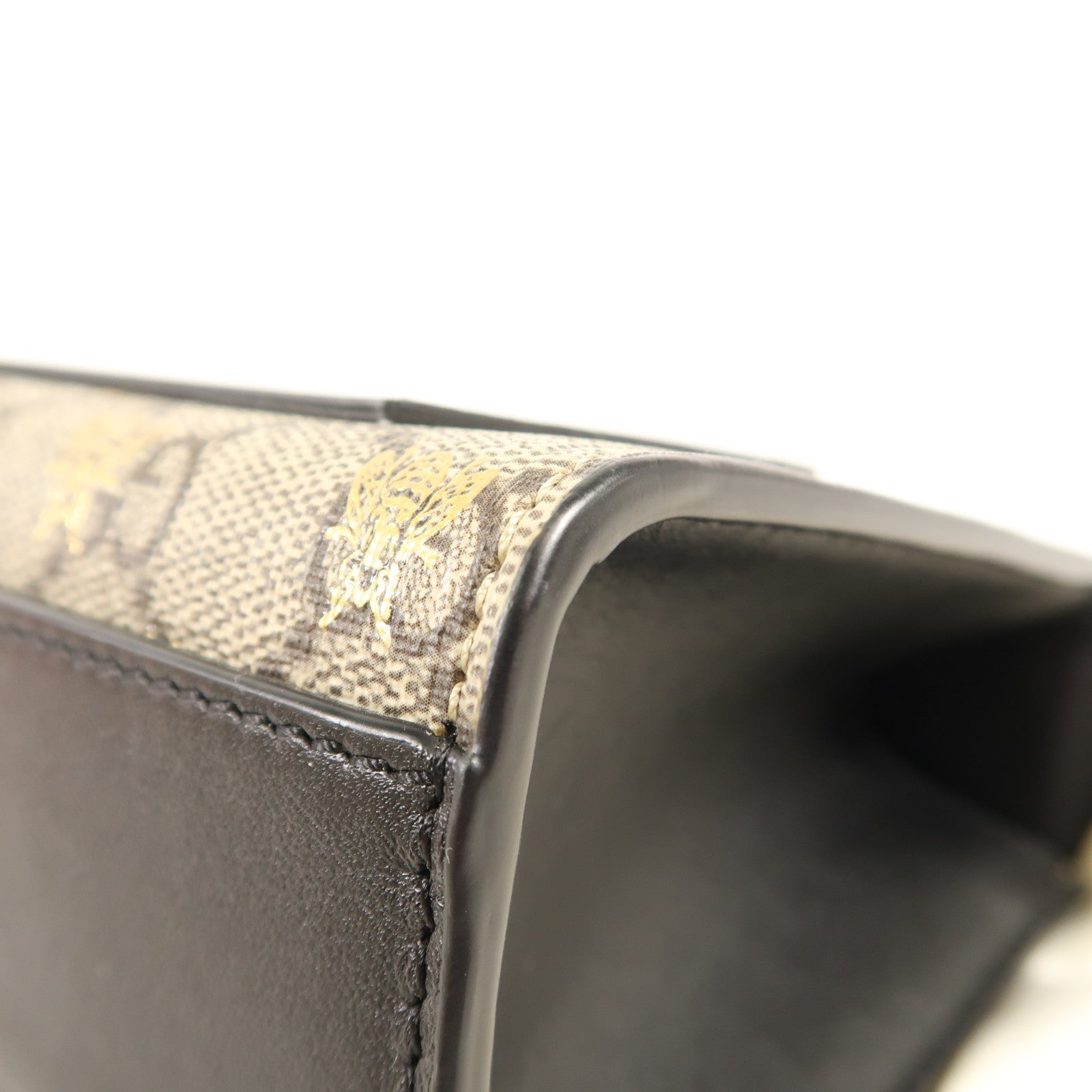 GUCCI 牛皮皮革PVC Padlock GG Chain Shoulder金扣鏈帶肩背袋