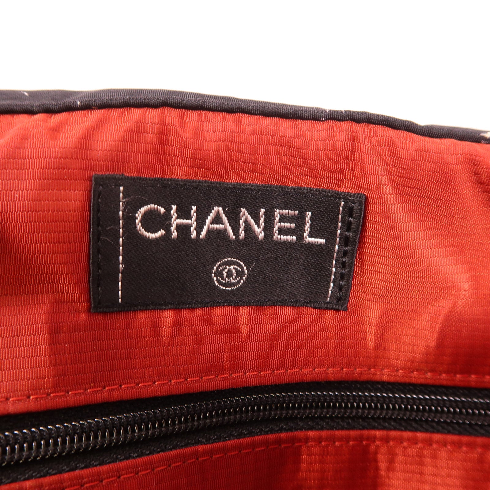 CHANEL CC SHW Travel Line Backpack Nylon Black/White
