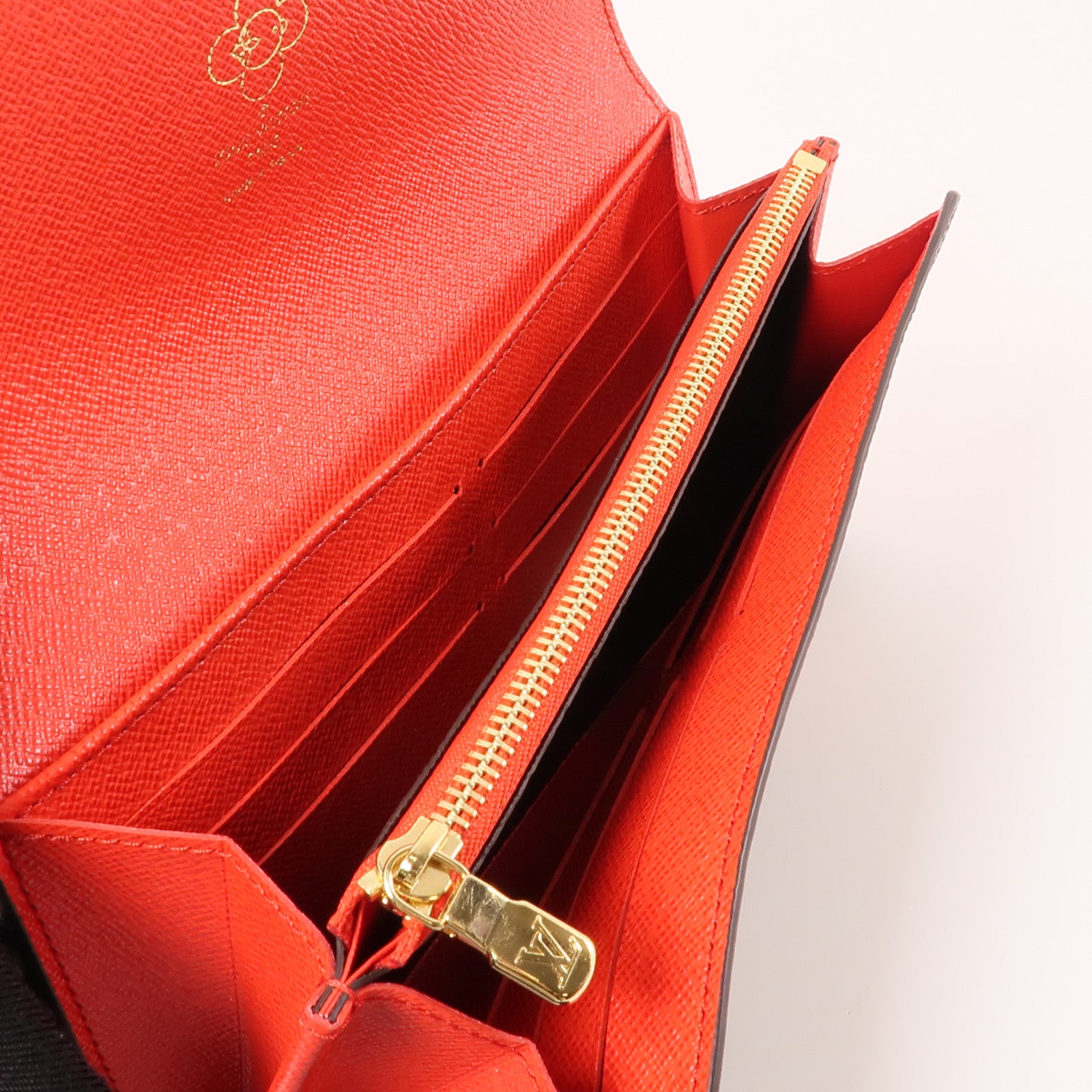 LOUIS VUITTON Monogram Sarah Wallet金扣長錢包棕色