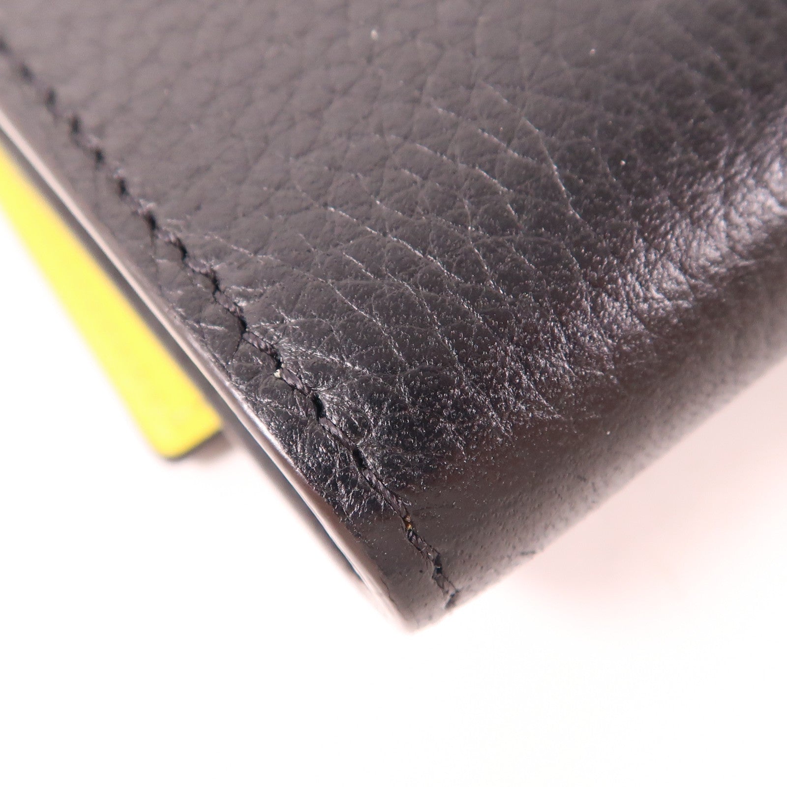 CELINE SHW Long Wallet Calfskin Leather Black
