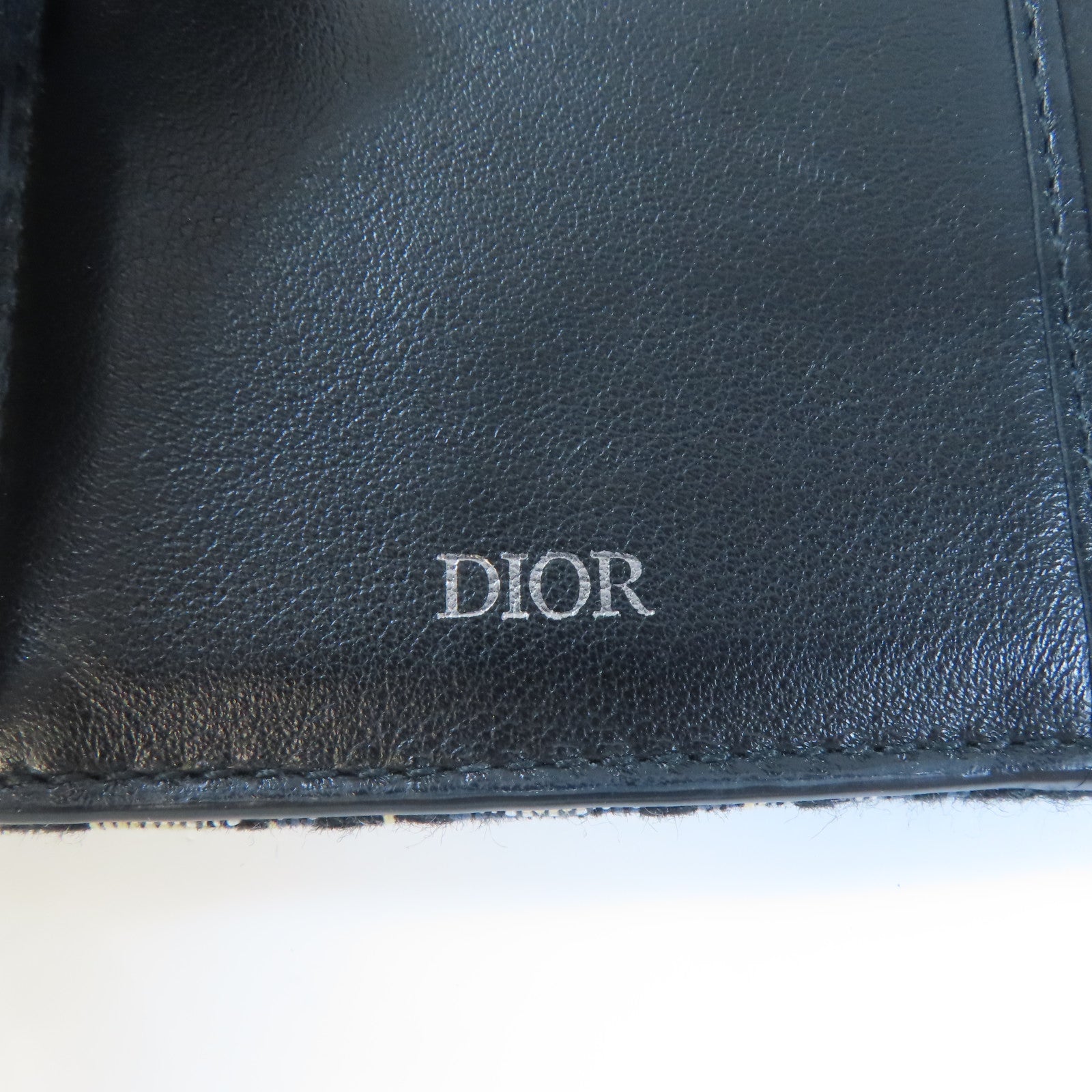 Dior 帆布Vertical Long Wallet銀扣長錢包藍色