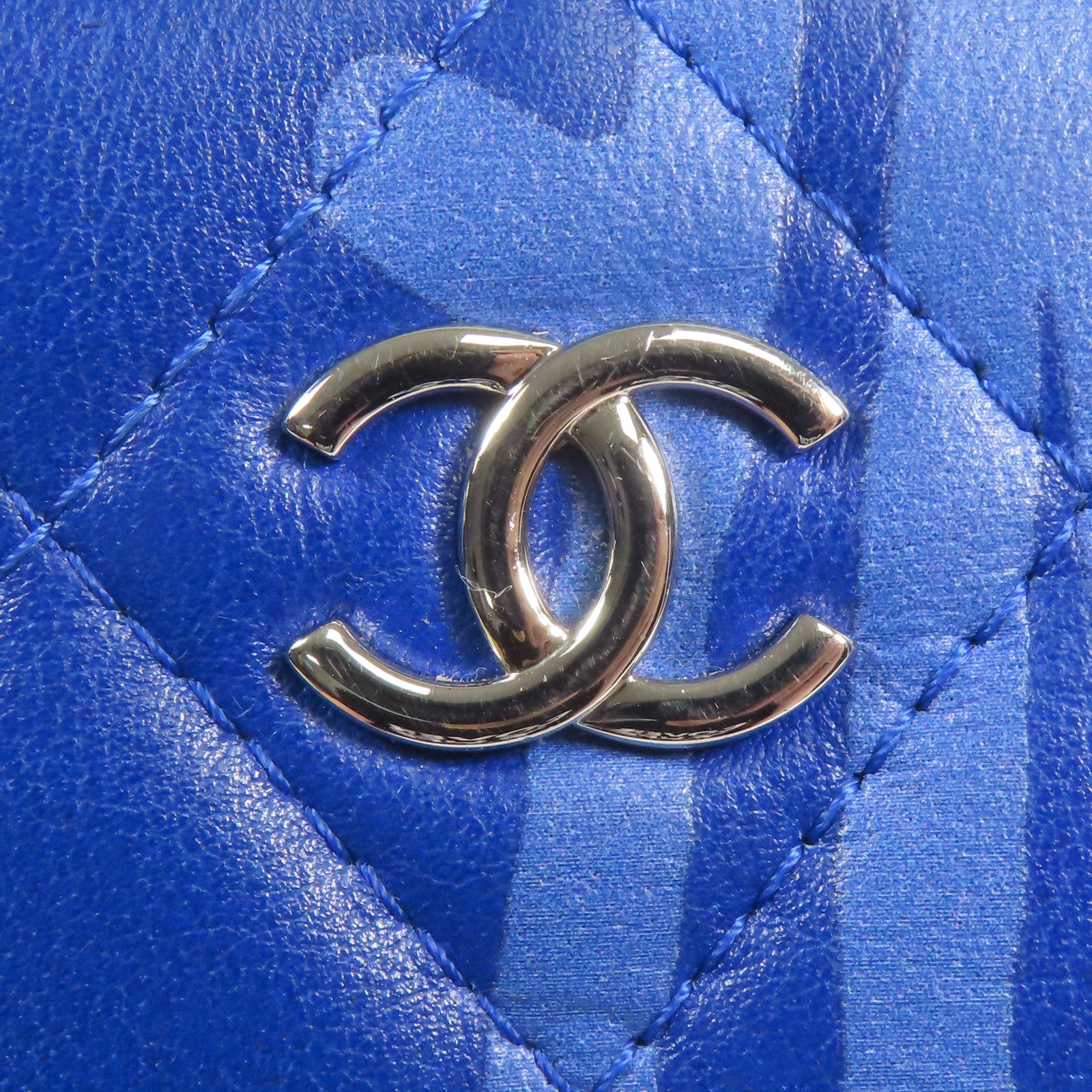 CHANEL 羊皮皮革Shoulder Bag銀扣鏈帶肩背袋