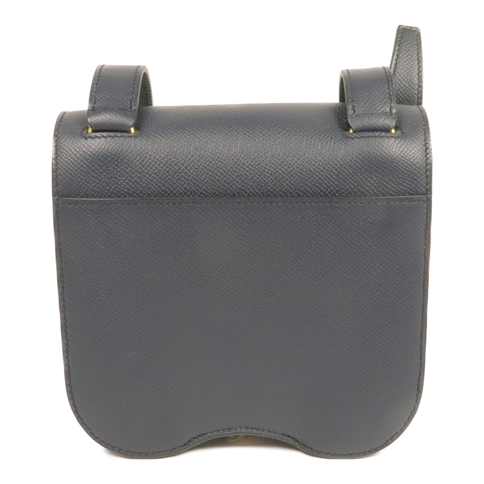 HERMES Epsom皮革Della Cavalleria金扣肩背袋Bleu Indigo