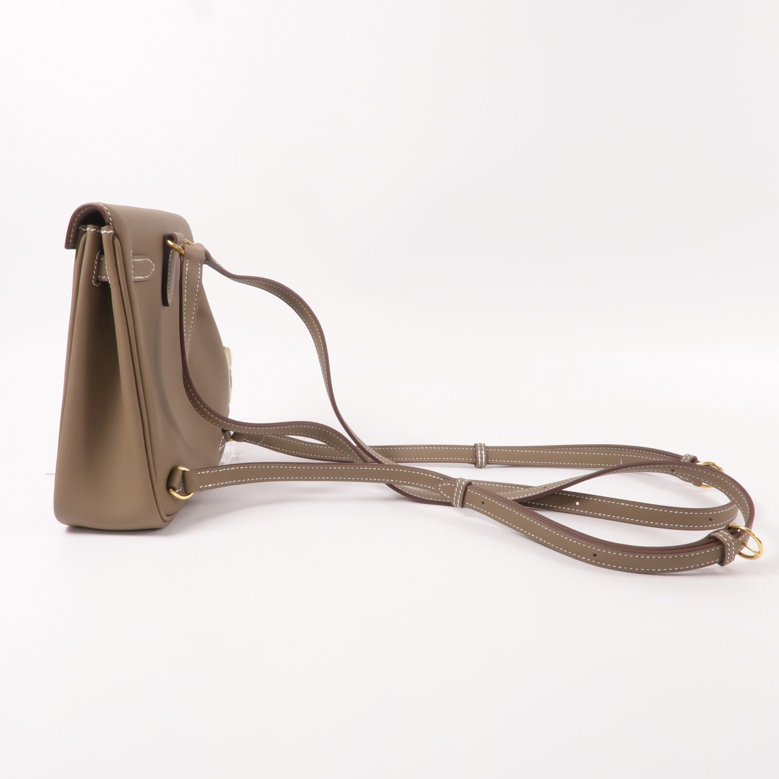 HERMES Swift皮革Kelly Jump背包Etoupe
