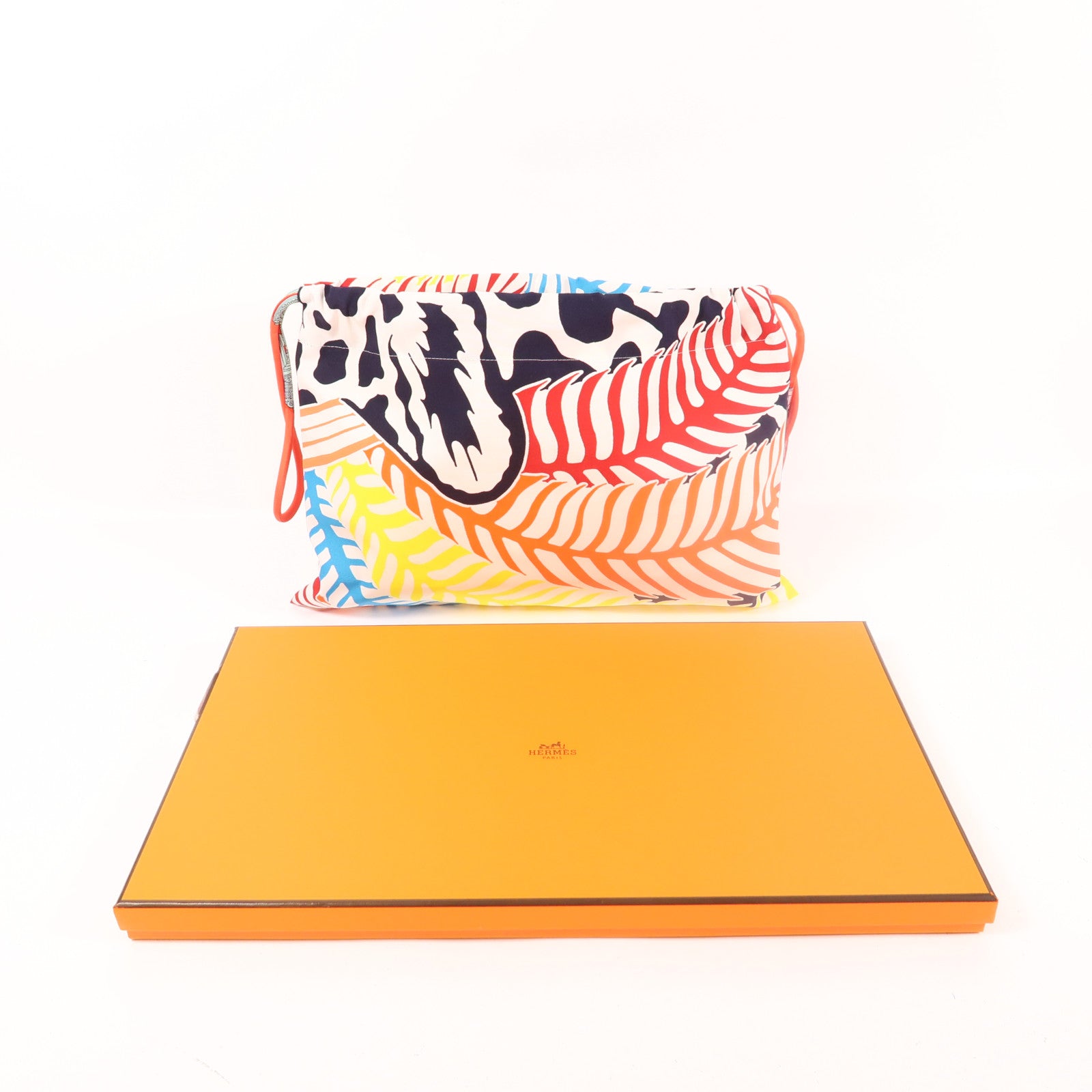 HERMES 棉布Pouch肩背袋