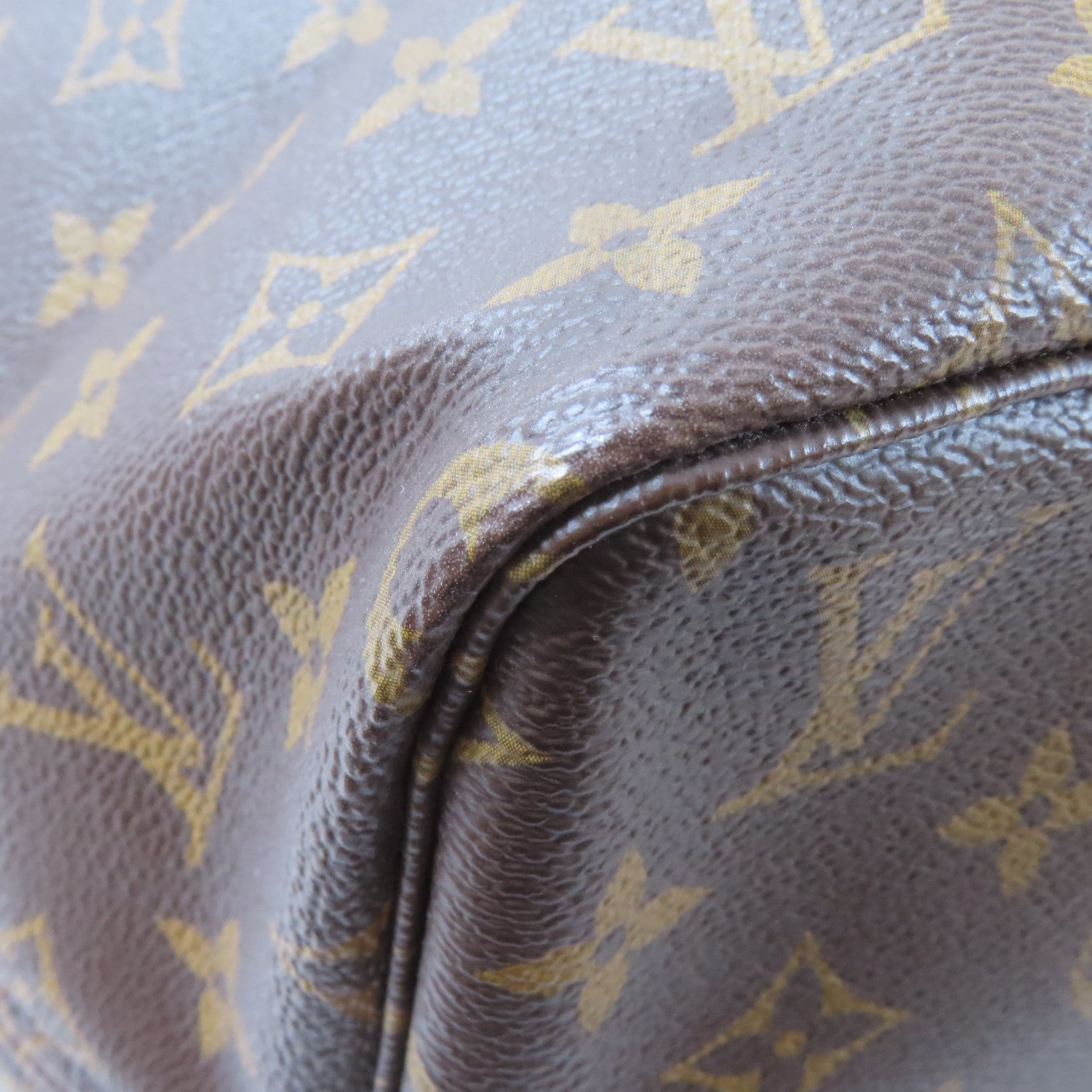 LOUIS VUITTON Monogram Neverfull GM金扣肩背袋啡色