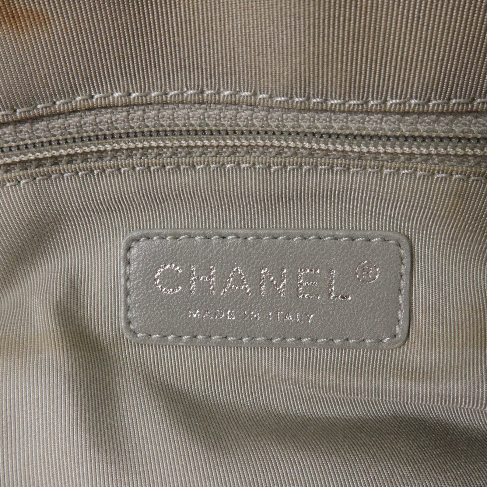 CHANEL 帆布/牛仔布Chain Shoulder鏈帶肩背袋