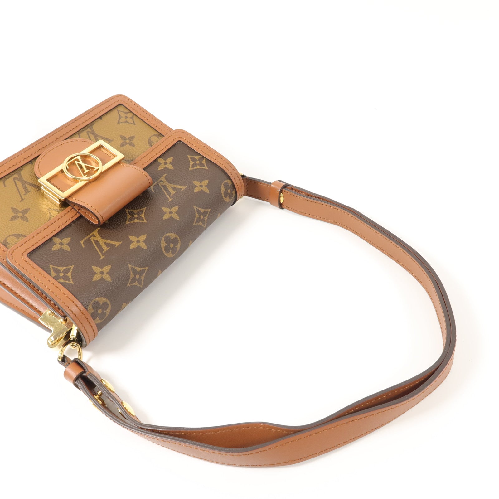 LOUIS VUITTON Monogram Reverse Mini Dauphine肩背袋