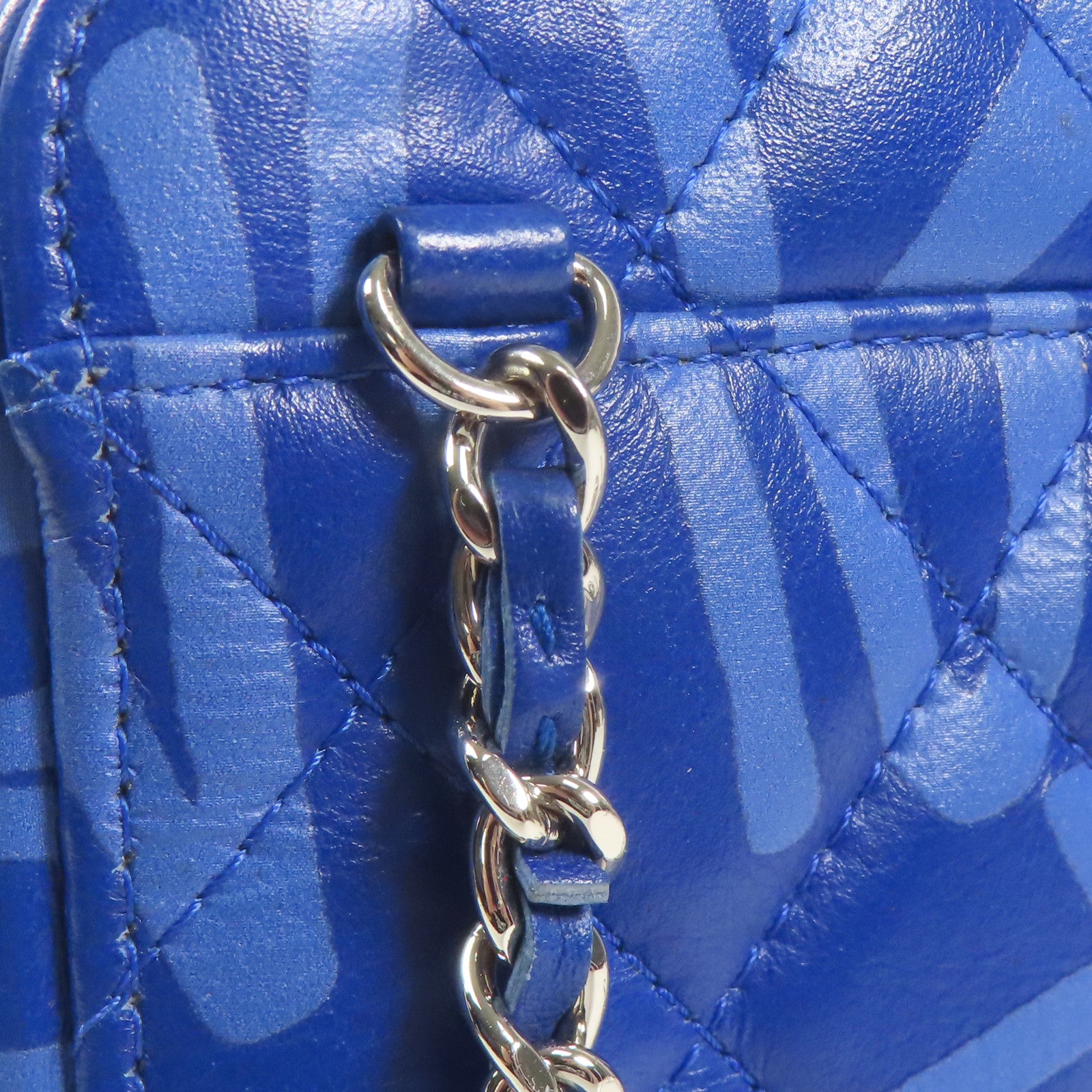 CHANEL 羊皮皮革Shoulder Bag銀扣鏈帶肩背袋