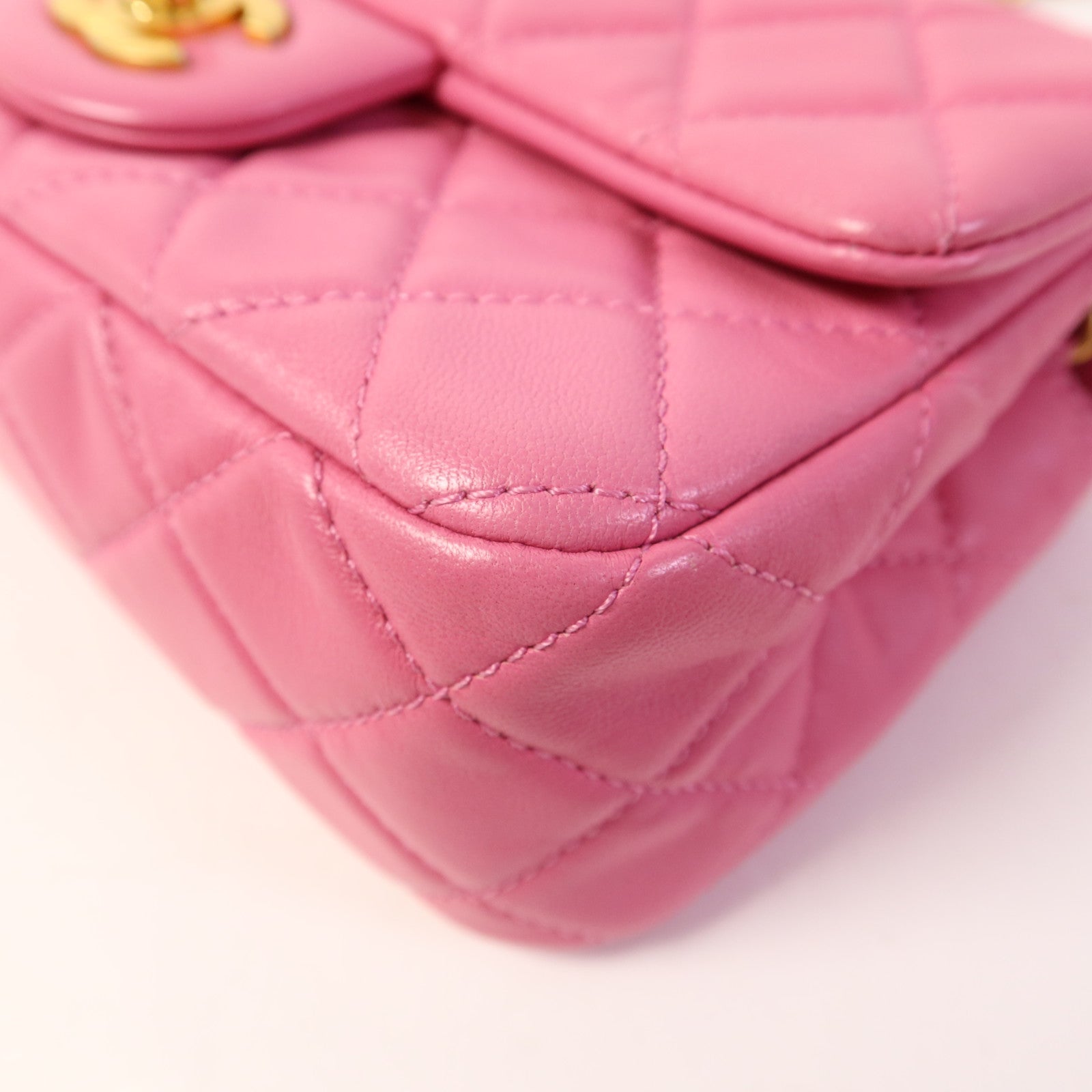 CHANEL 羊皮皮革Classic 20 Golden Ball金扣鏈帶肩背袋