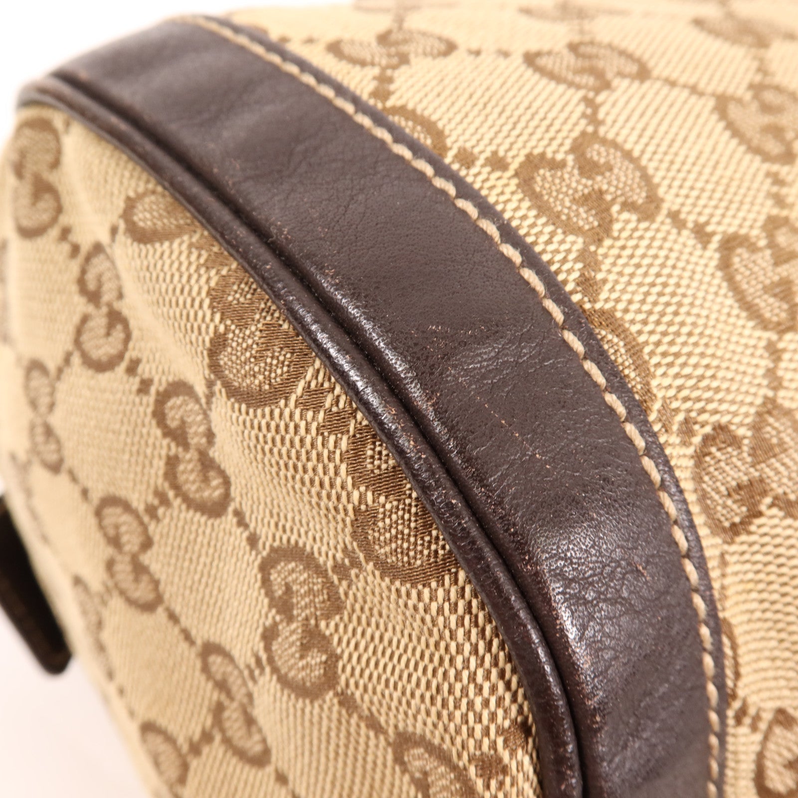 GUCCI 帆布Trophy金扣手挽袋