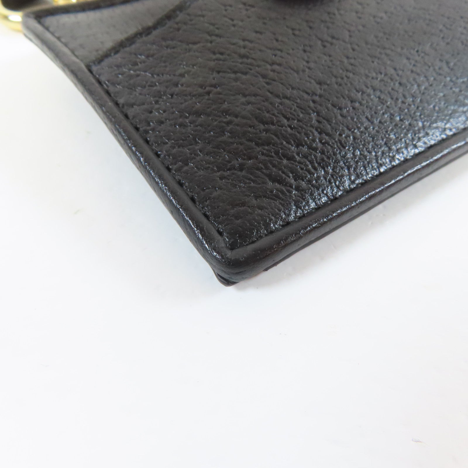 GUCCI 牛皮皮革Card Case金扣卡片套黑色