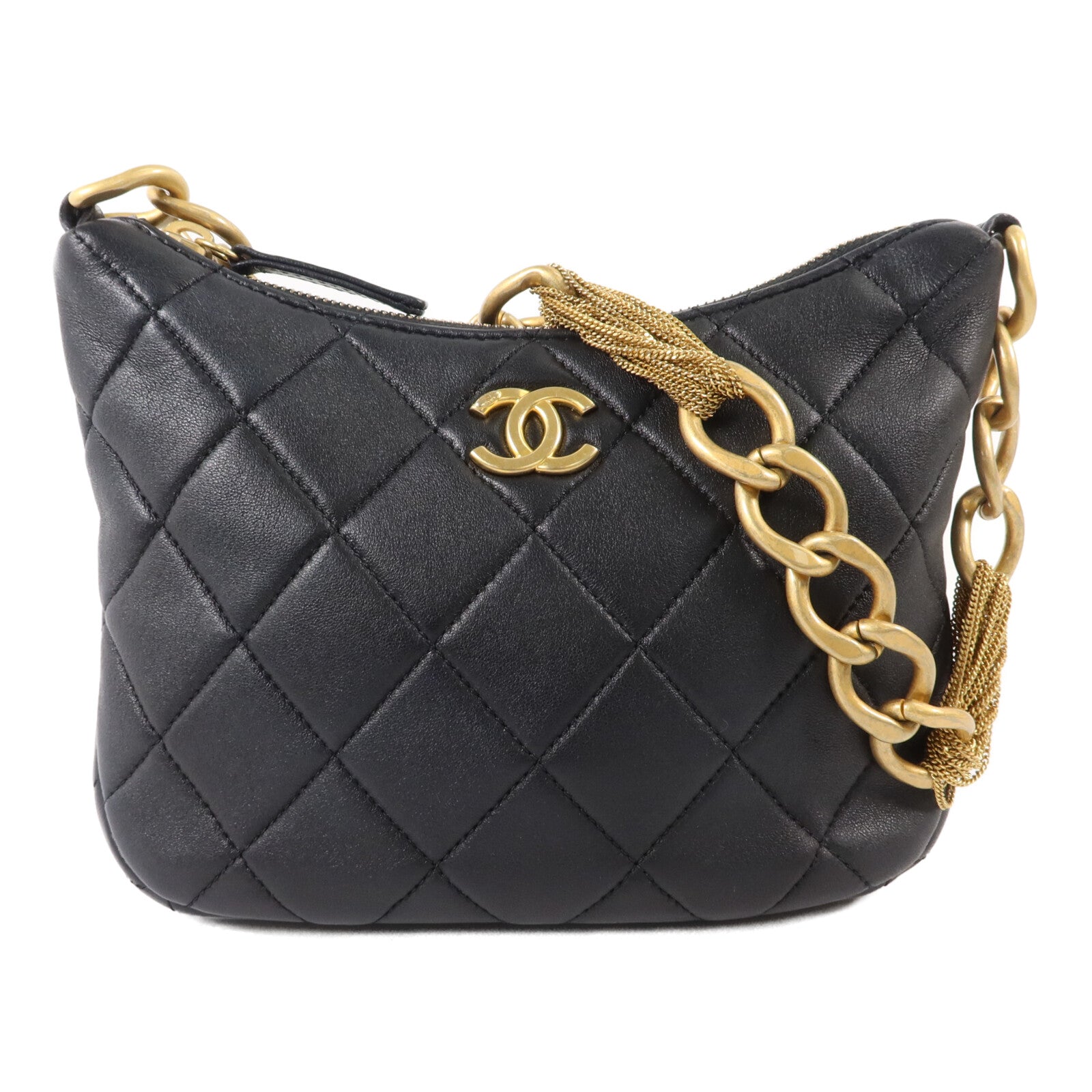 CHANEL 羊皮皮革Chain Shoulder鏈帶肩背袋
