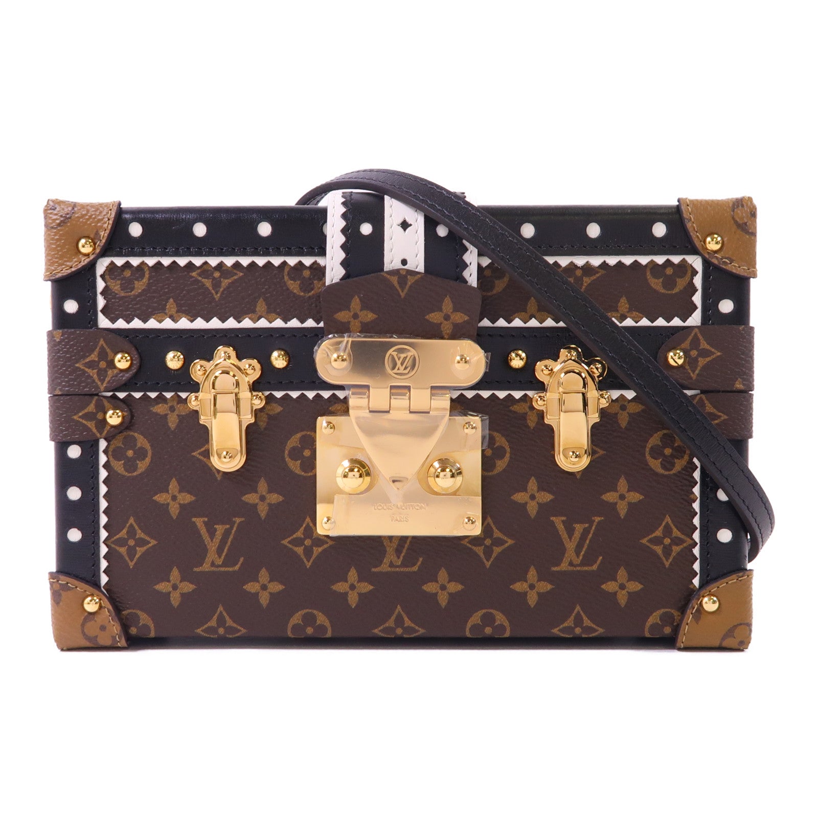 LOUIS VUITTON Monogram Petite Malle Shoulder Bag金扣肩背袋