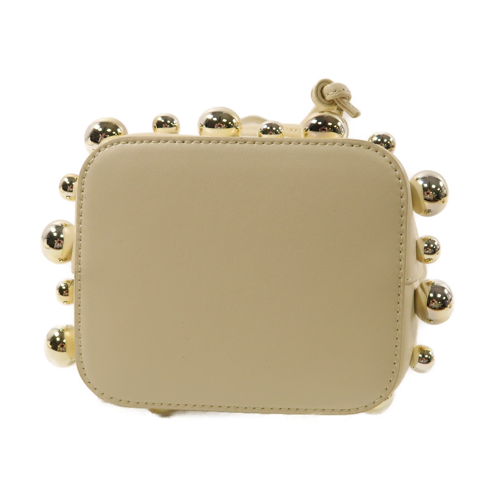 FENDI 【激減優惠】牛皮皮革Mon Tresor金扣手挽肩背兩用袋白色