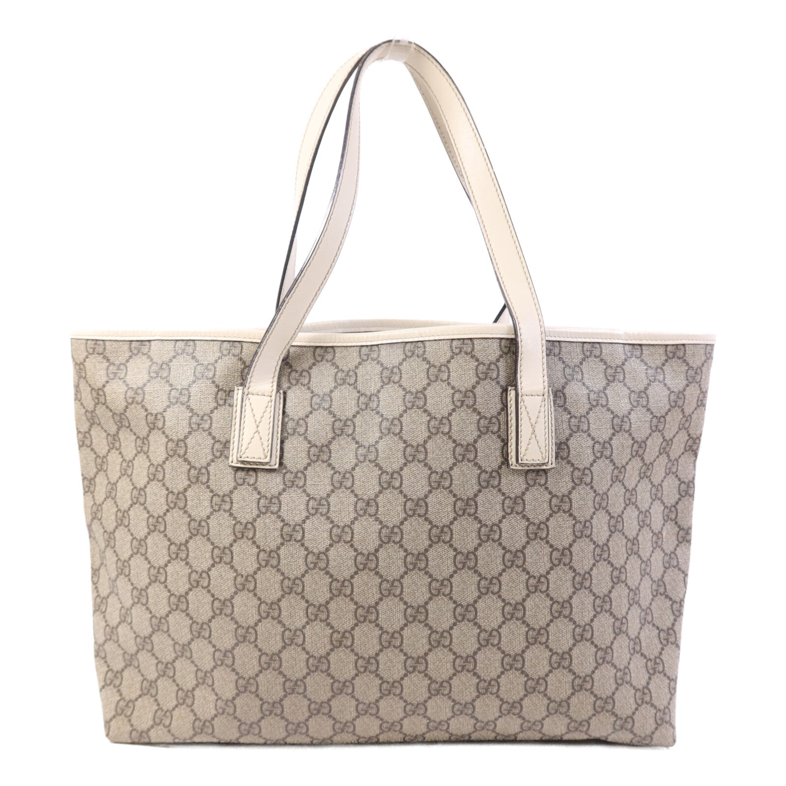 GUCCI 塗層帆布GG Tote銀扣手挽袋