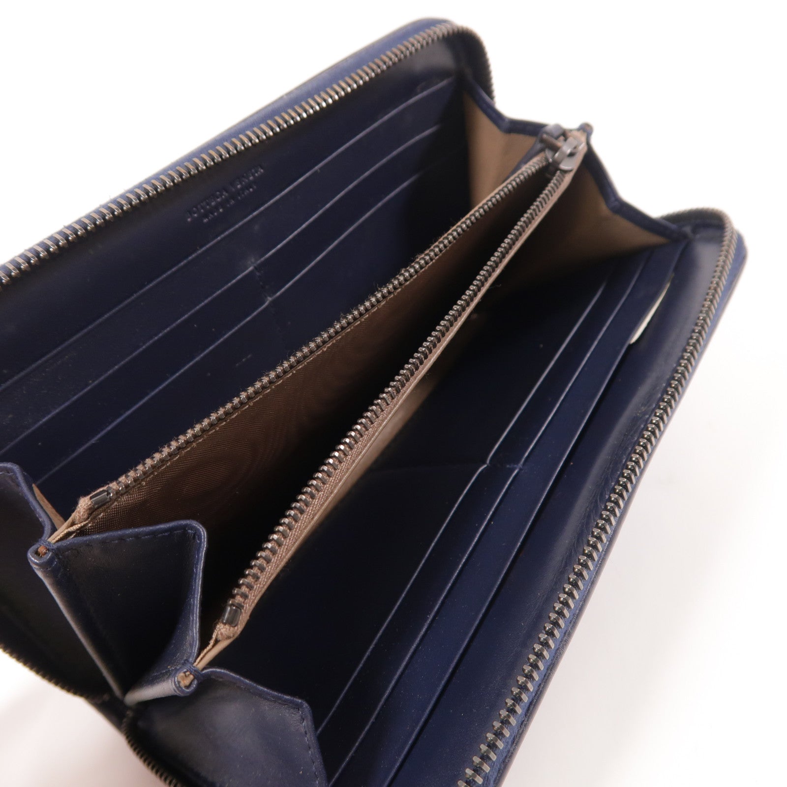 BOTTEGA VENETA 【激減優惠】羊皮皮革Zipper Long Wallet金扣長錢包