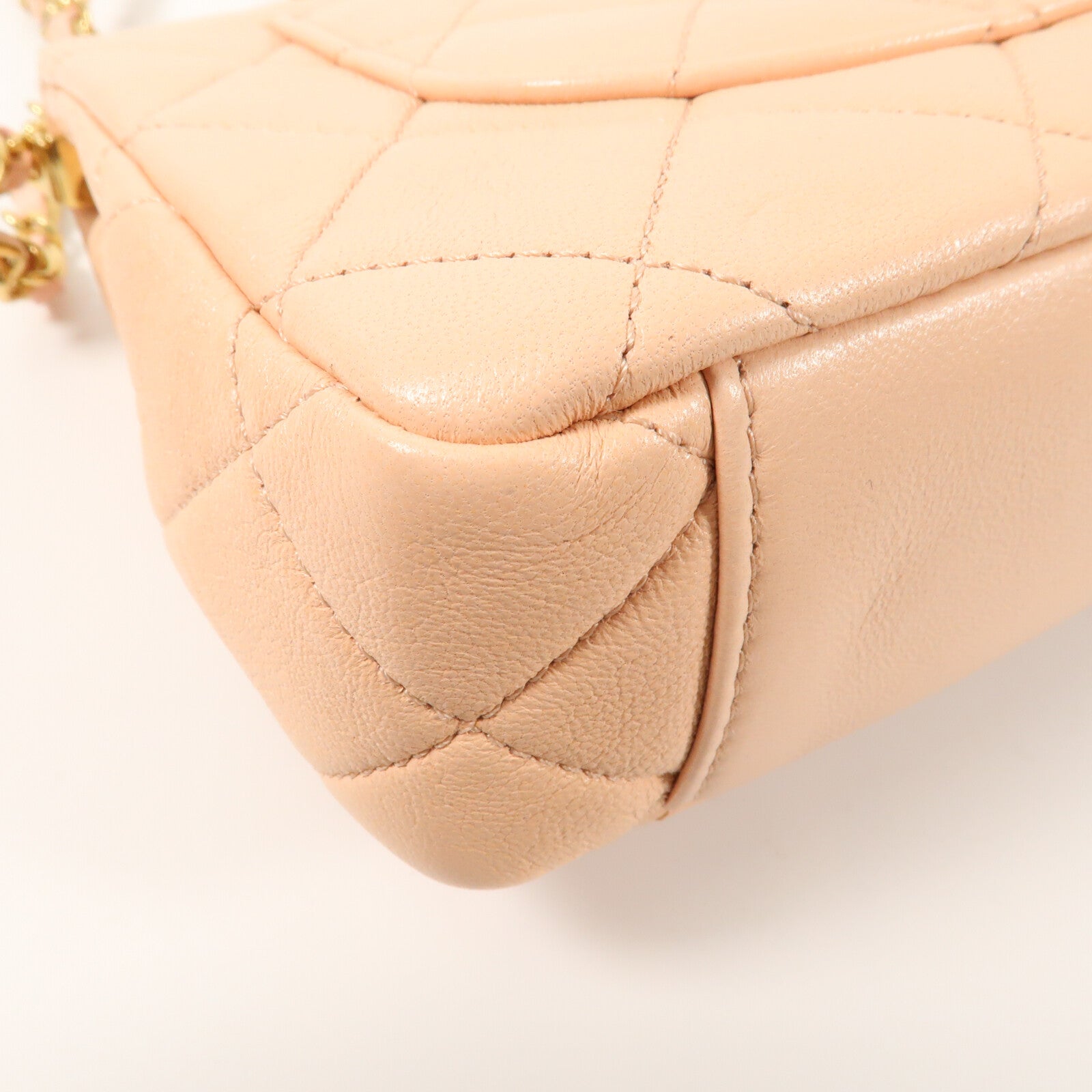 CHANEL 牛皮皮革CoCo Crush Handle Bag金扣鏈帶手挽肩背兩用袋