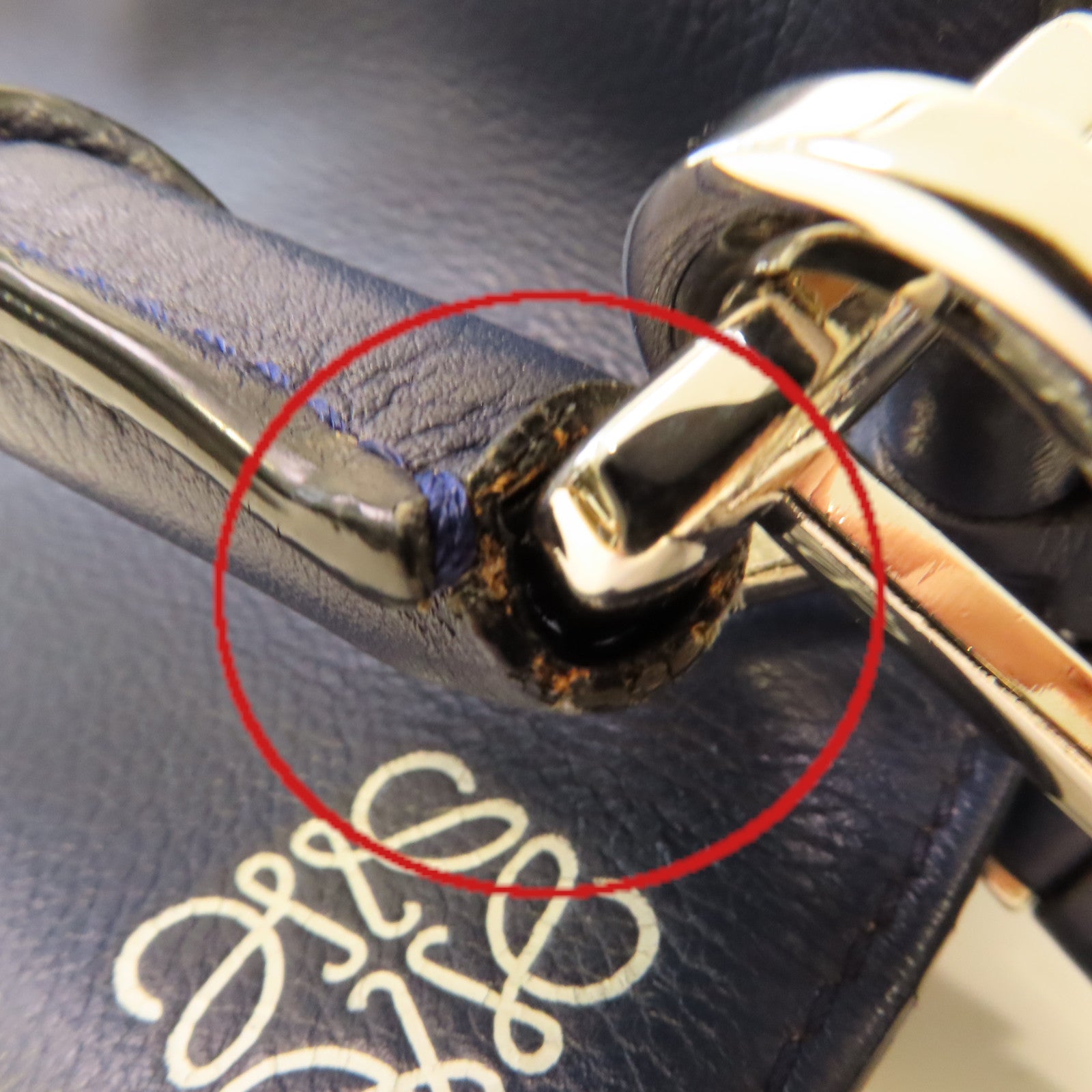 LOEWE 牛皮皮革Puzzle 2Way Shoulder Bag手挽肩背兩用袋藍色