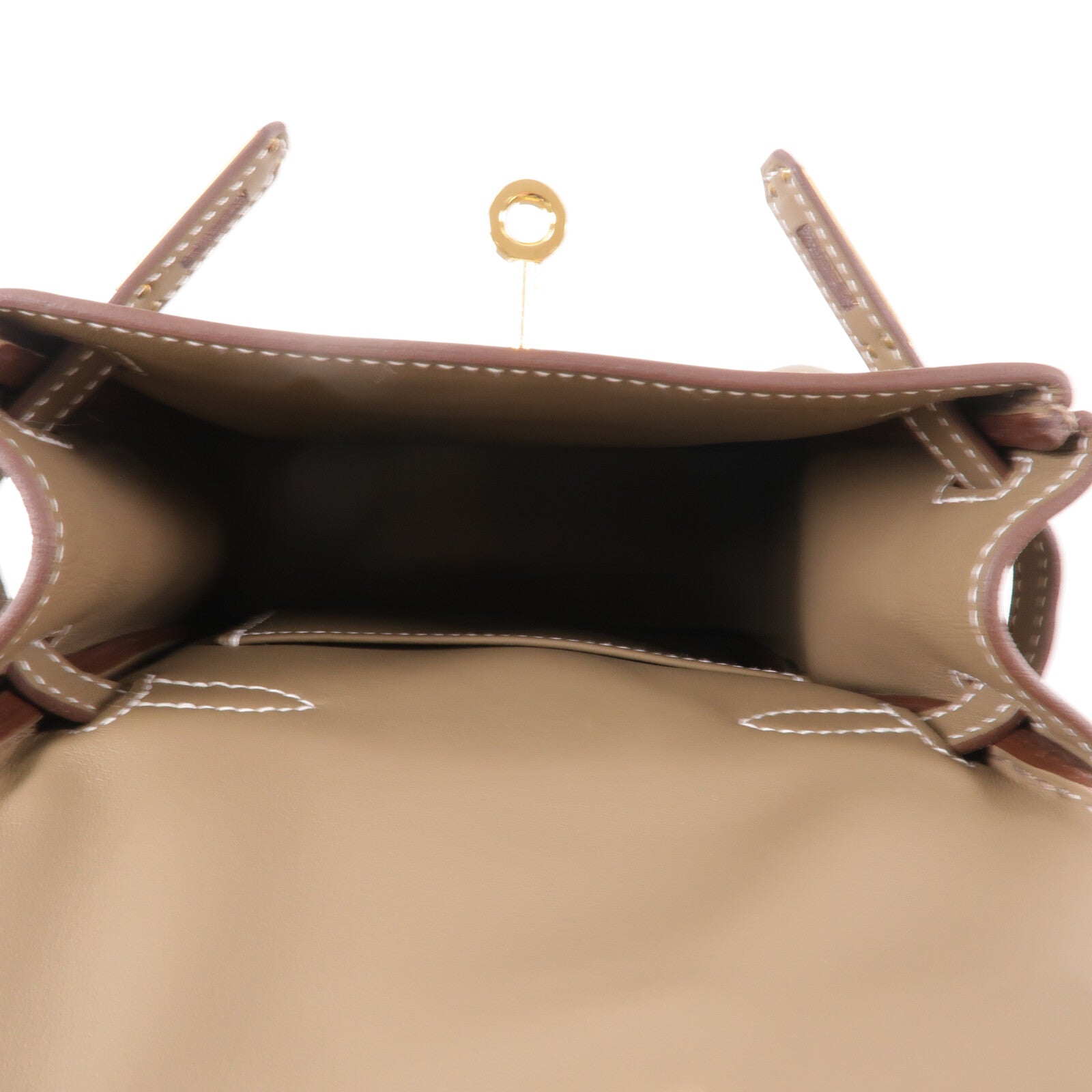 HERMES Swift皮革Kelly Jump背包Etoupe