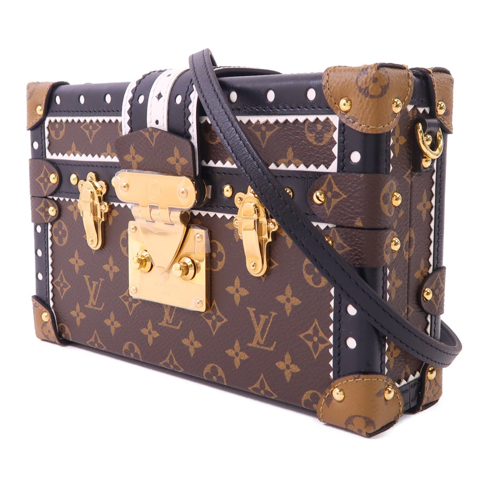 LOUIS VUITTON Monogram Petite Malle Shoulder Bag金扣肩背袋