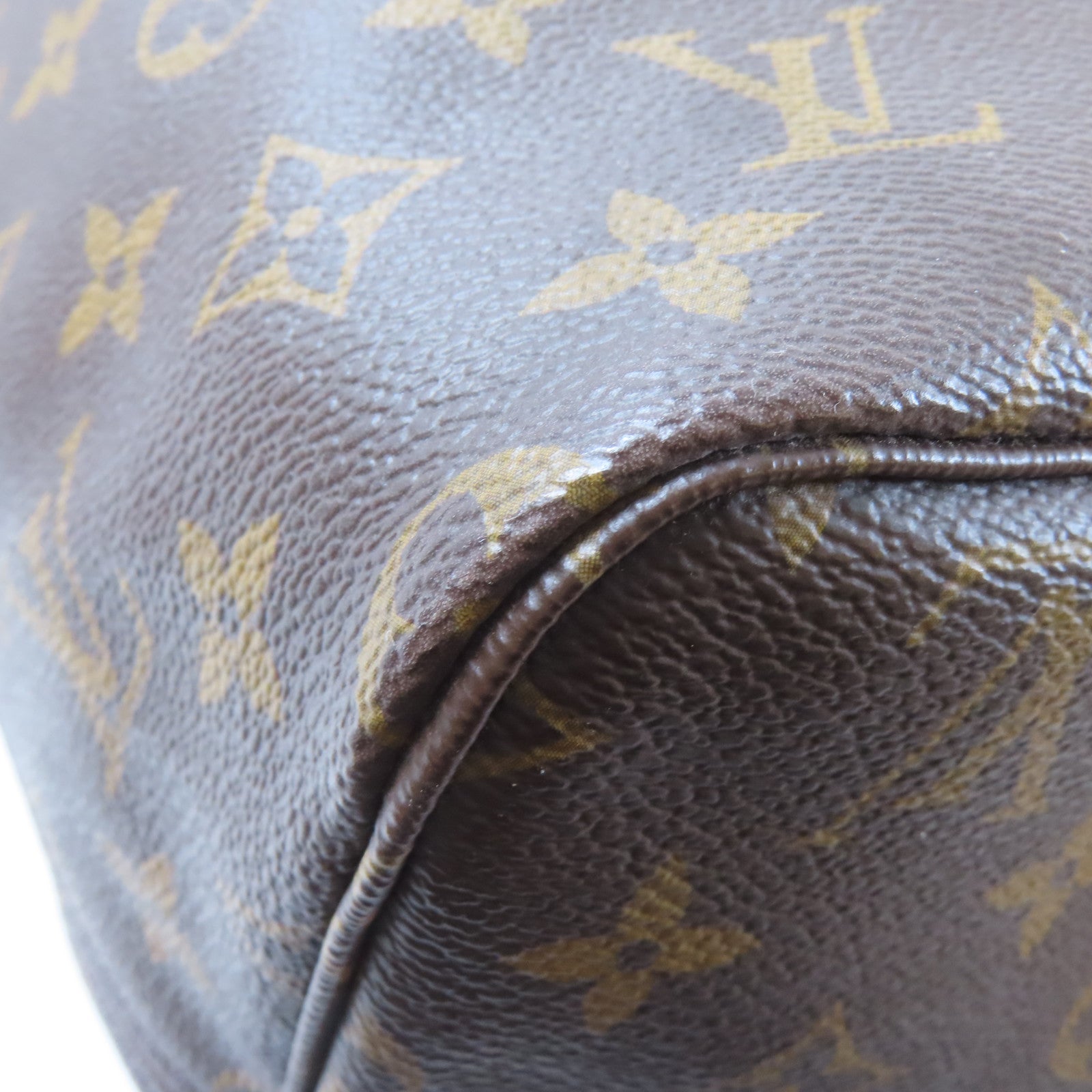 LOUIS VUITTON Monogram Neverfull GM金扣肩背袋啡色