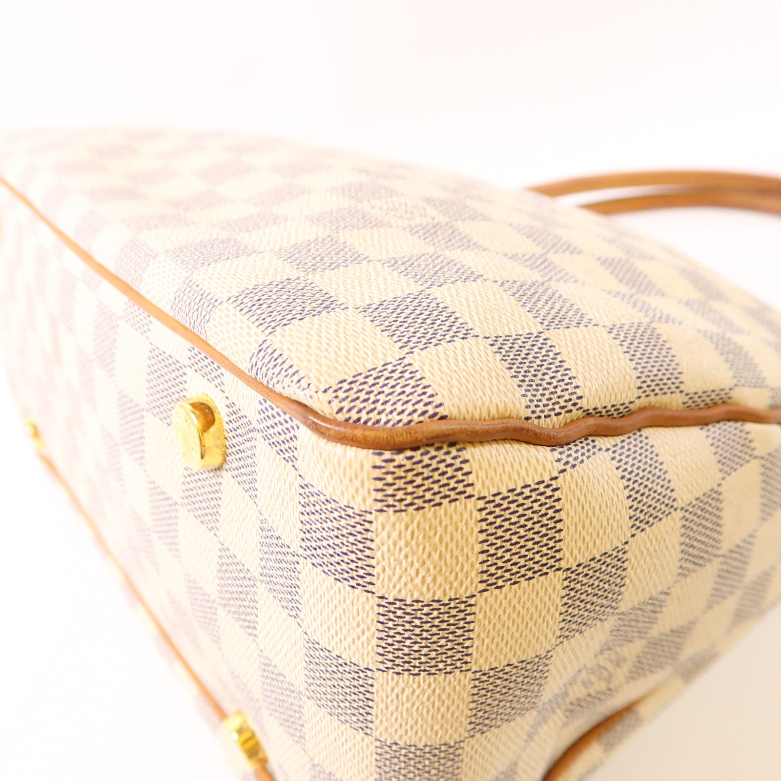 LOUIS VUITTON 【激減優惠】Damier Azur Figheri PM金扣肩背袋