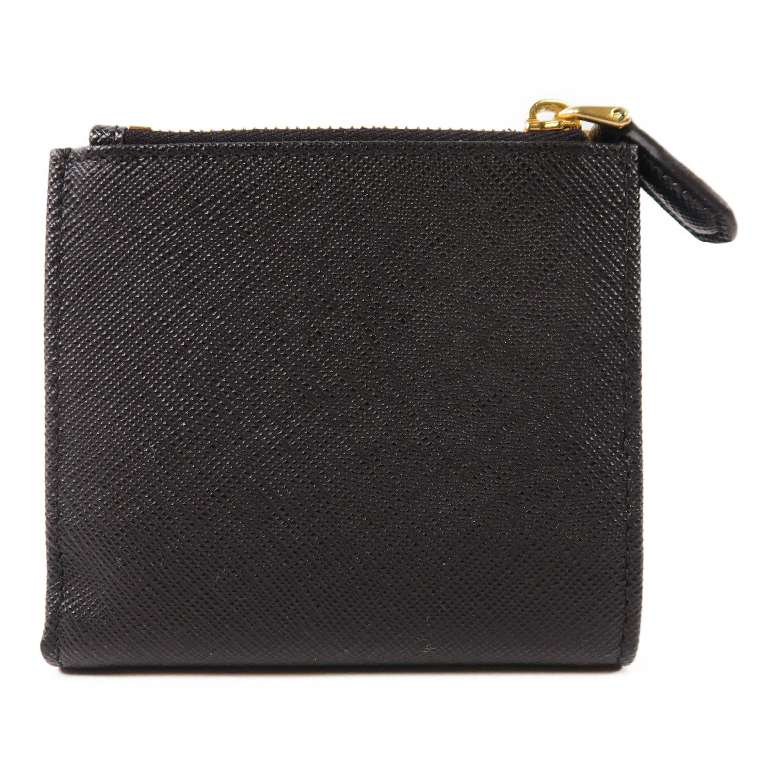 PRADA Saffiano皮革金扣錢包