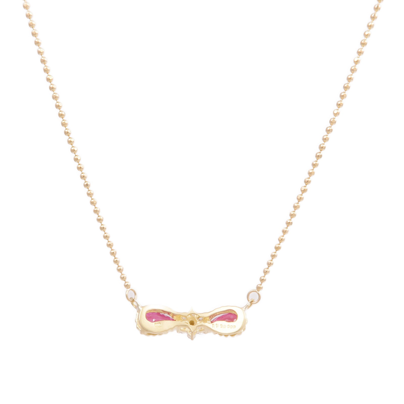 JEWELRY 【激減優惠】18K黃金Ruby Diamond Necklace紅寶石/鑽石項鍊