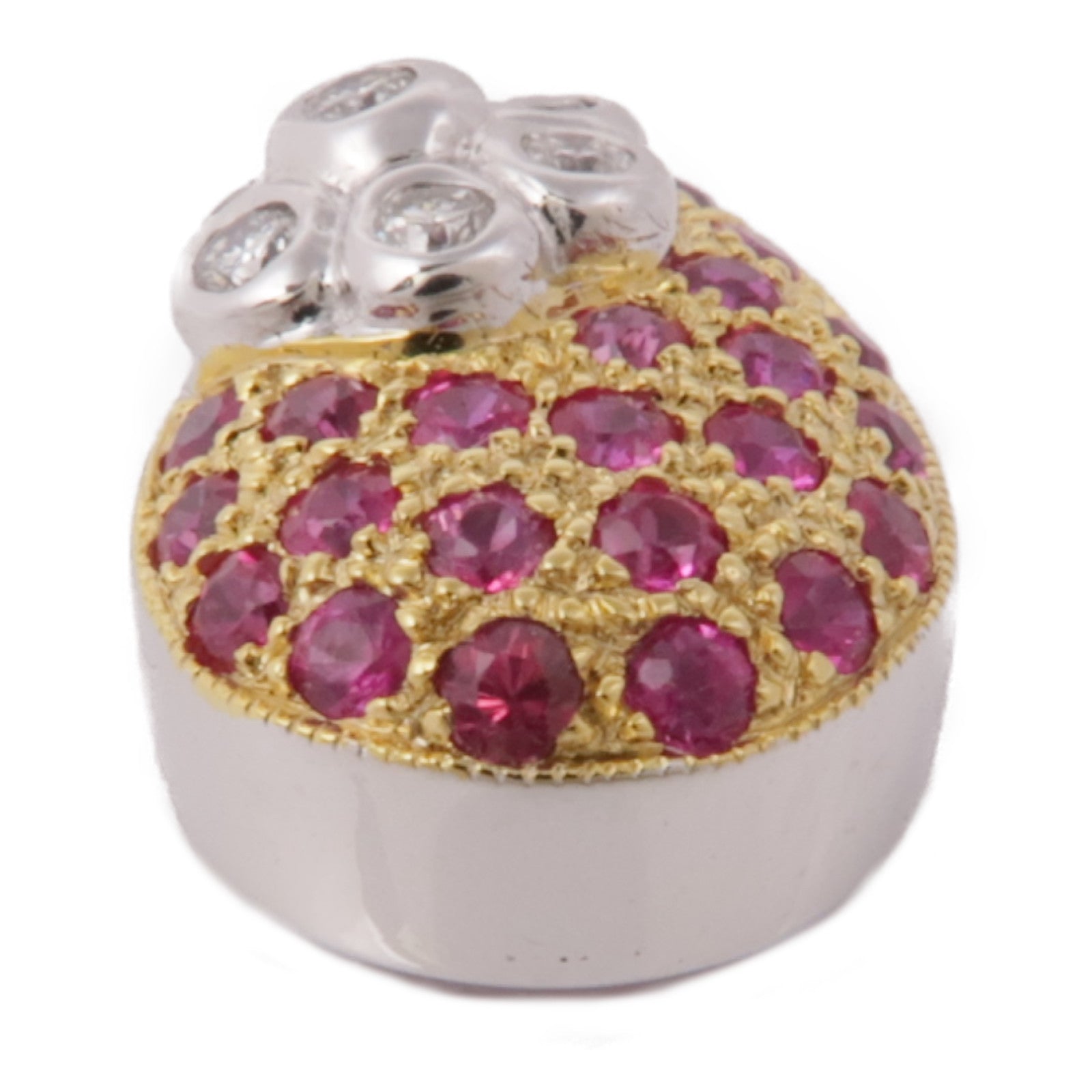 JEWELRY 18K白金Ruby/Diamond Pendant Top紅寶石/鑽石吊墜