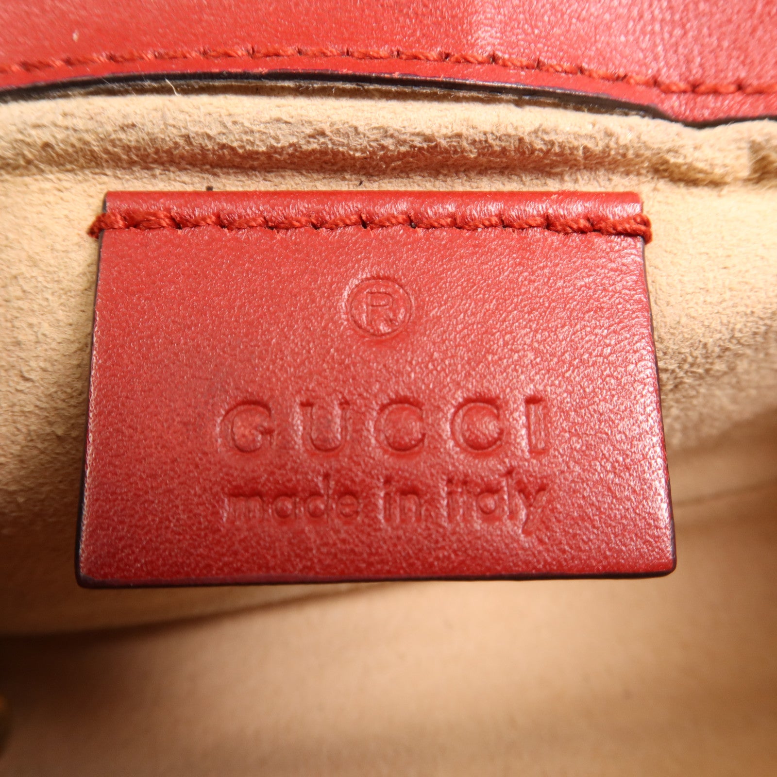 GUCCI 羊皮皮革GG Marmont Super Mini金扣鏈帶肩背袋