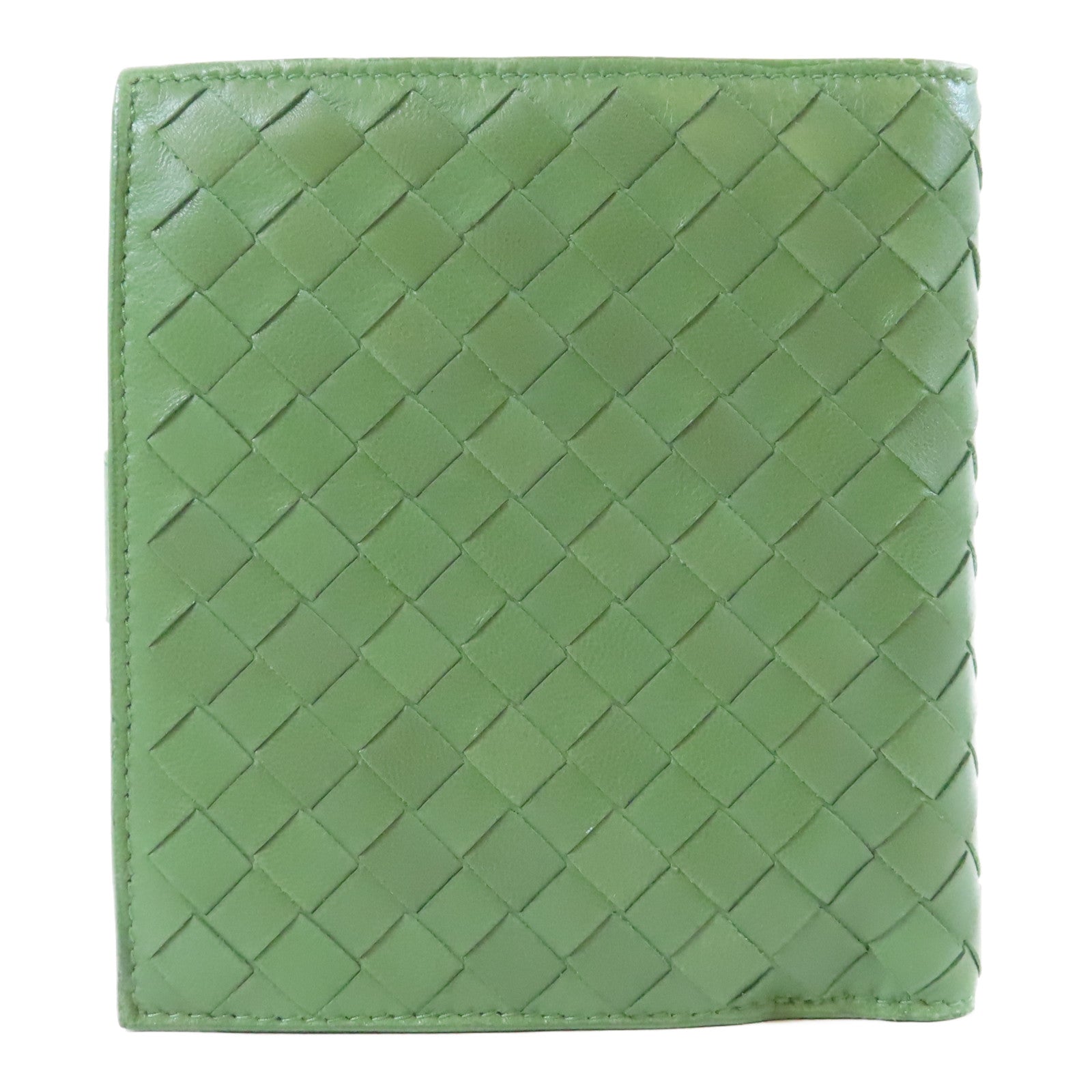 BOTTEGA VENETA 織紋皮革Wallet金扣錢包綠色