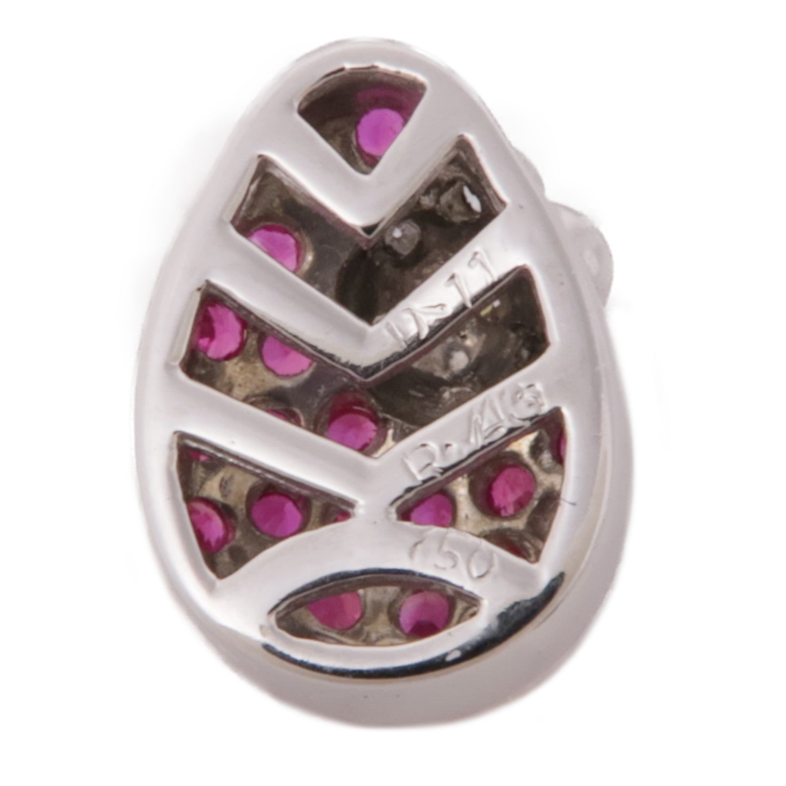 JEWELRY 18K白金Ruby/Diamond Pendant Top紅寶石/鑽石吊墜