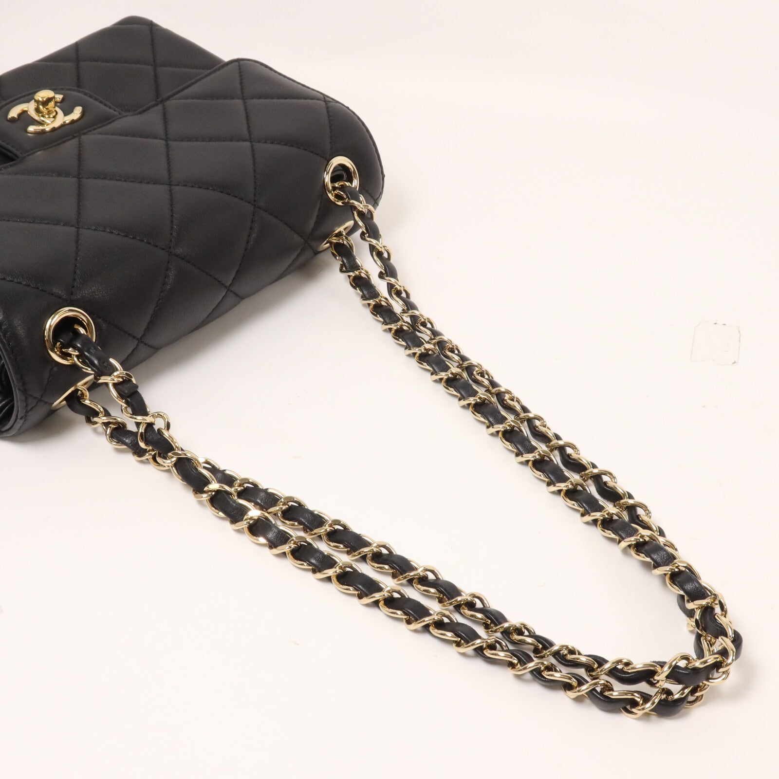 CHANEL 羊皮皮革Flap Bag鏈帶肩背袋