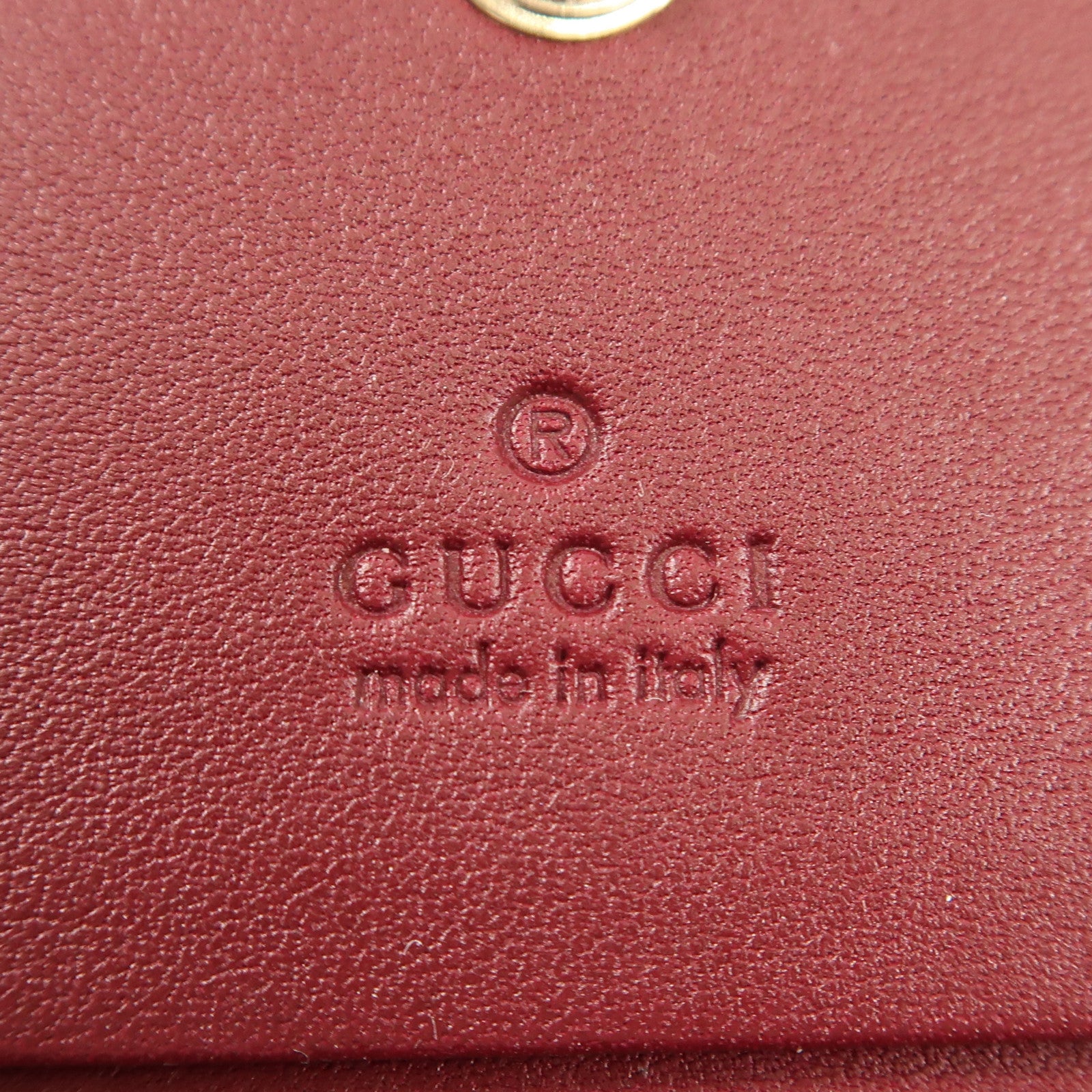 GUCCI 塗層帆布Horsebit 1955金扣錢包