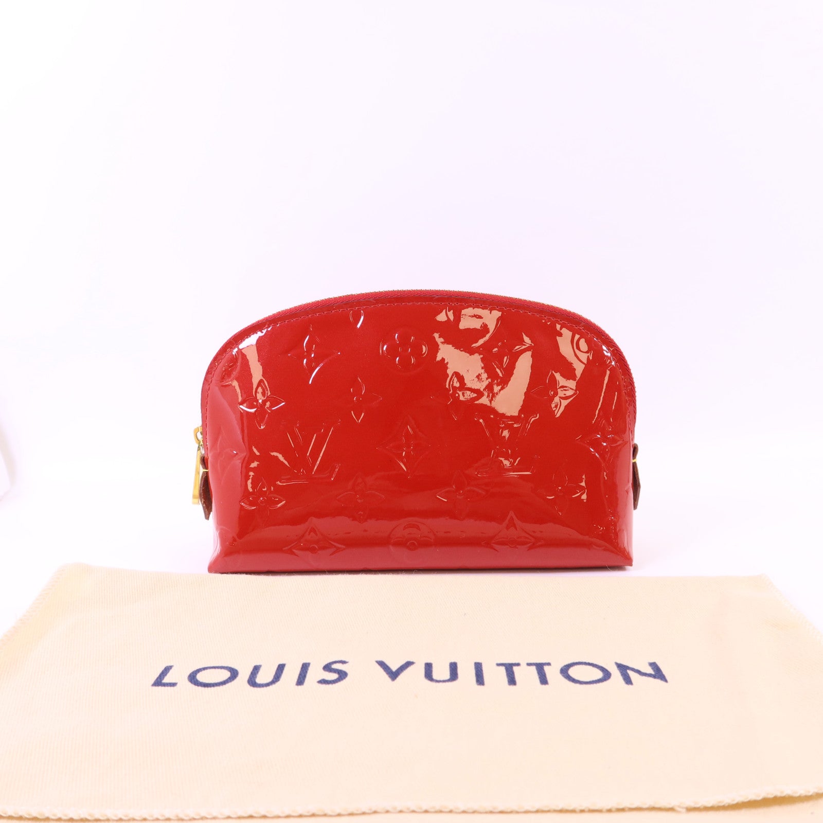 LOUIS VUITTON Monogram Vernis Pochette Cosmetic Pouch金扣手拿包