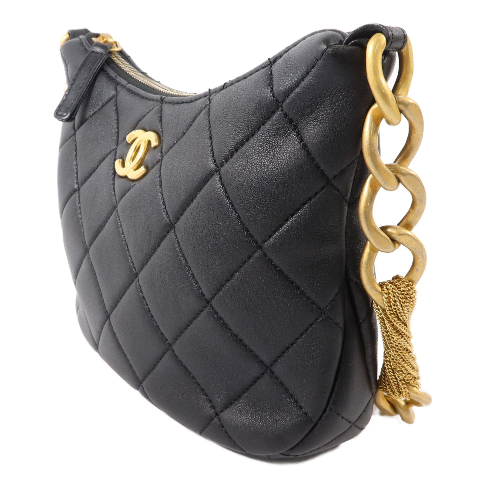 CHANEL 羊皮皮革Chain Shoulder鏈帶肩背袋