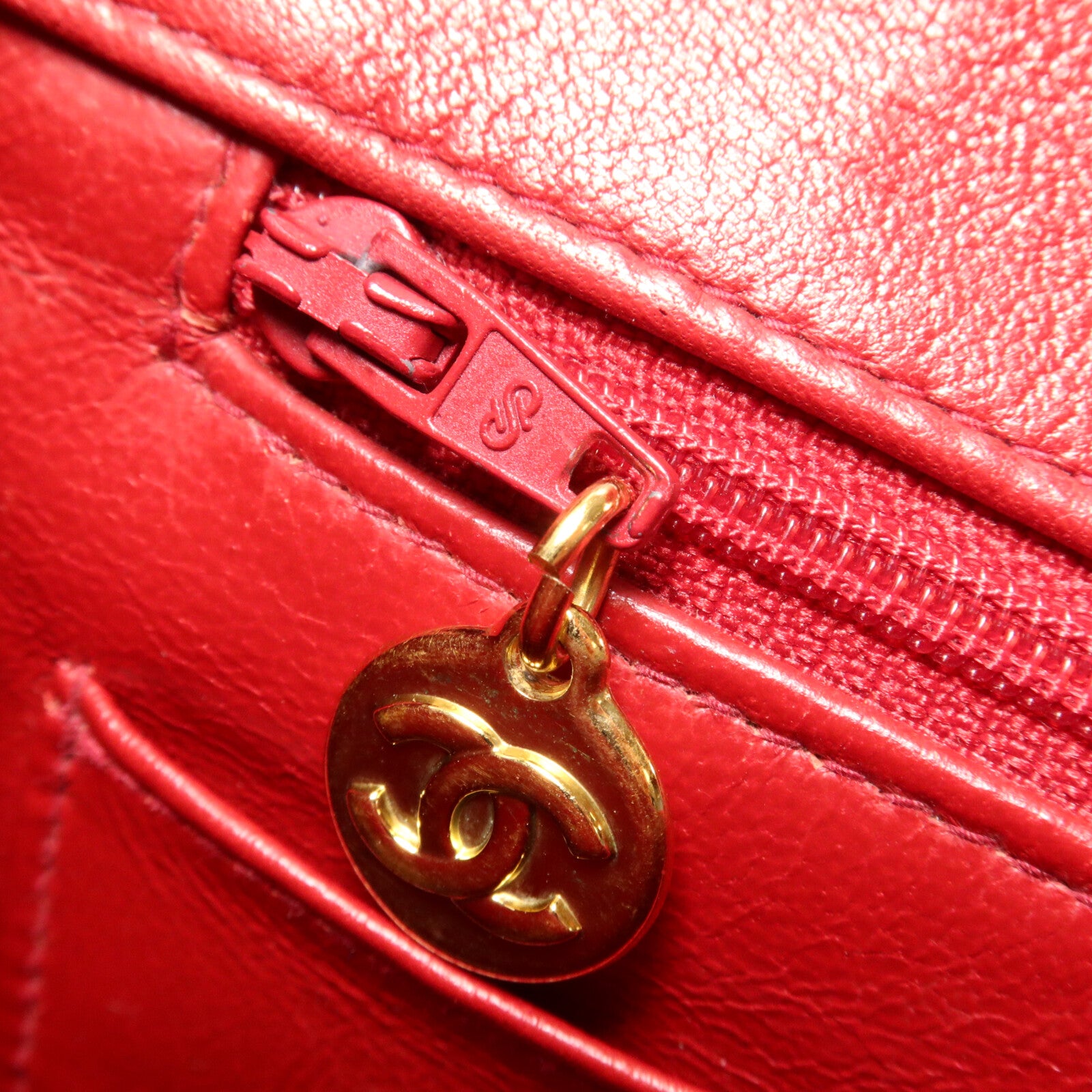 CHANEL 羊皮皮革Vintage Quilted CC Flap Shoulder Bag肩背袋