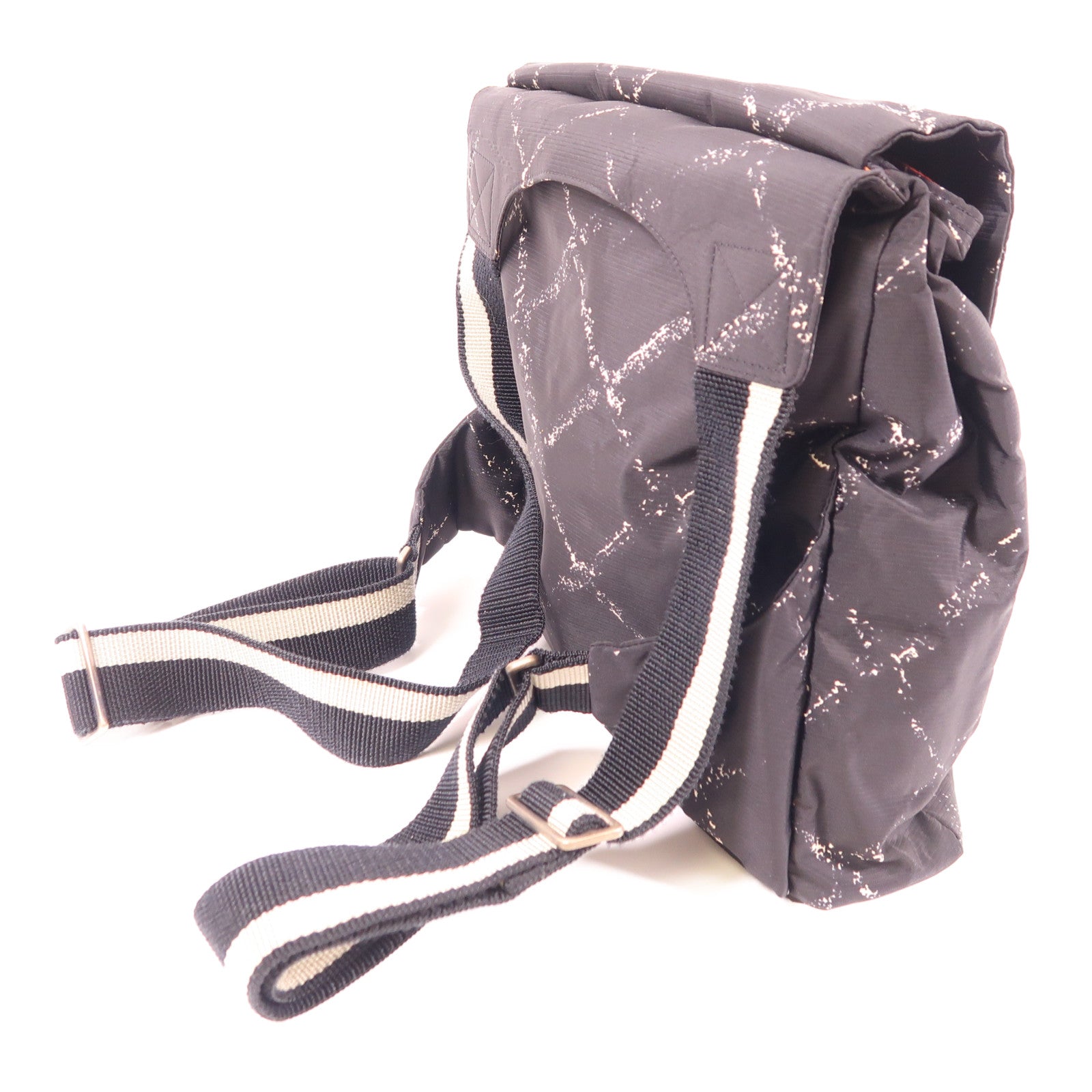 CHANEL CC SHW Travel Line Backpack Nylon Black/White