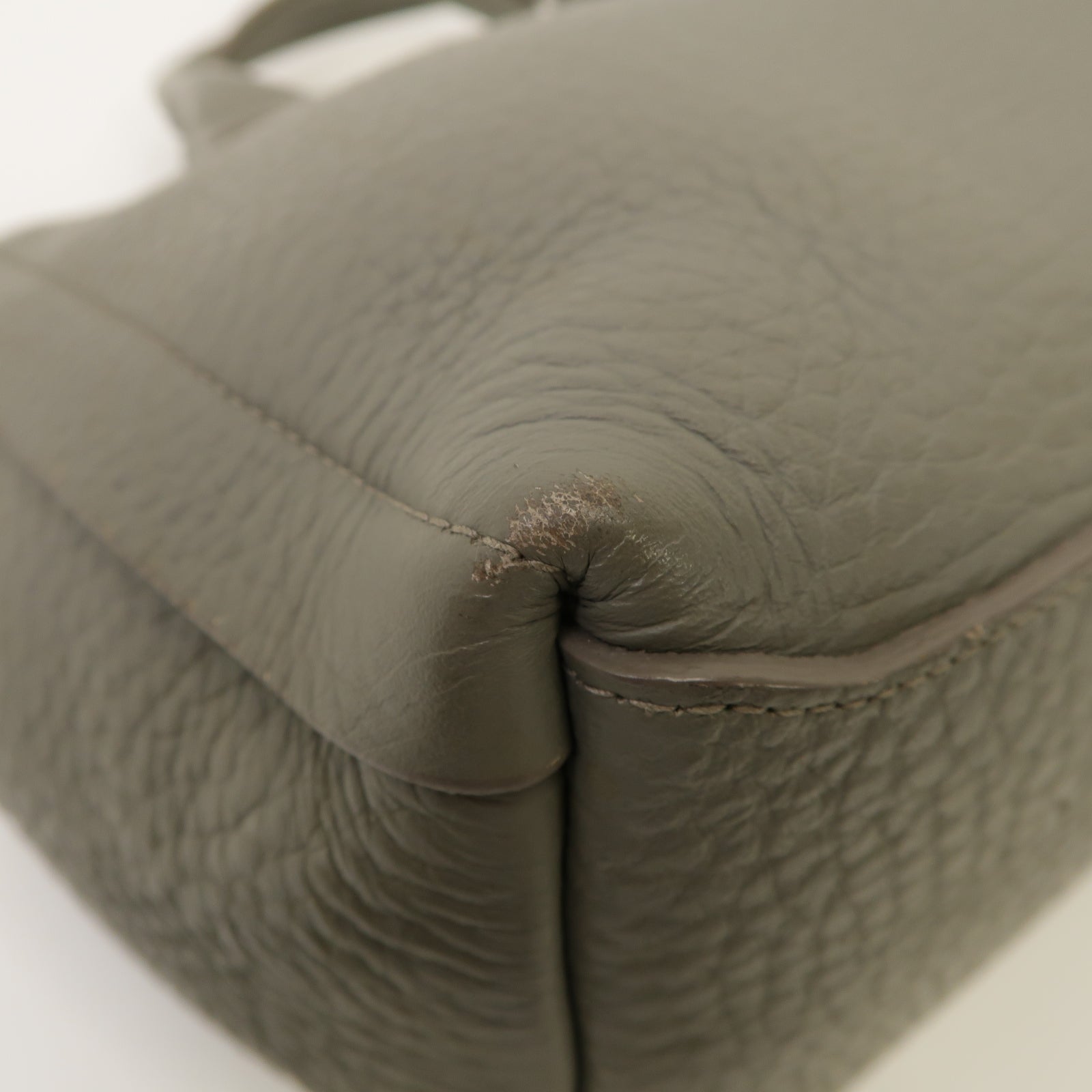 Furla 【激減優惠】牛皮皮革2 Way Shoulder Bag金扣手挽肩背兩用袋灰色