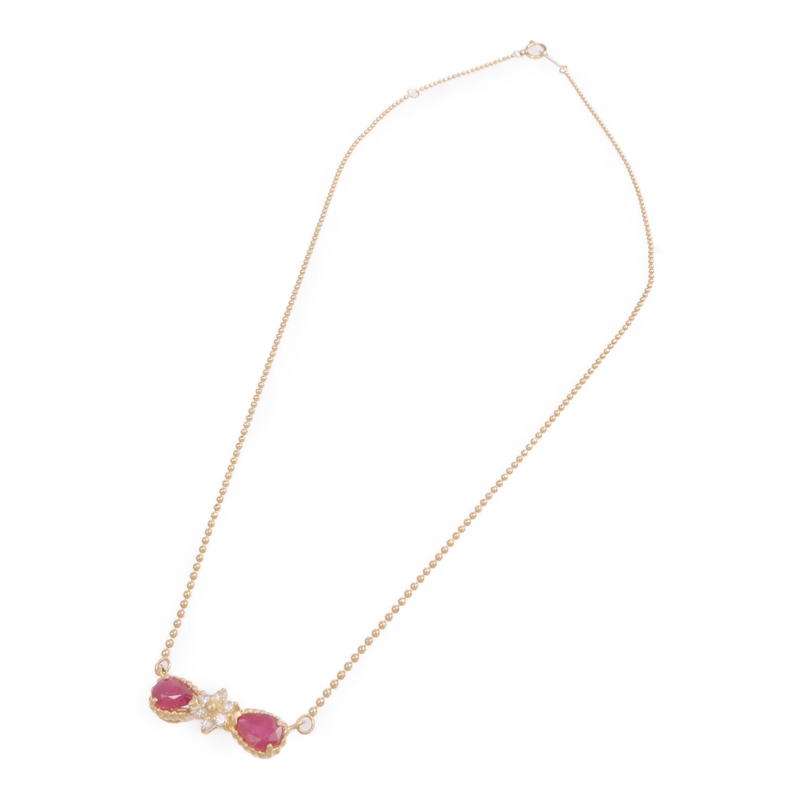 JEWELRY 【激減優惠】18K黃金Ruby Diamond Necklace紅寶石/鑽石項鍊