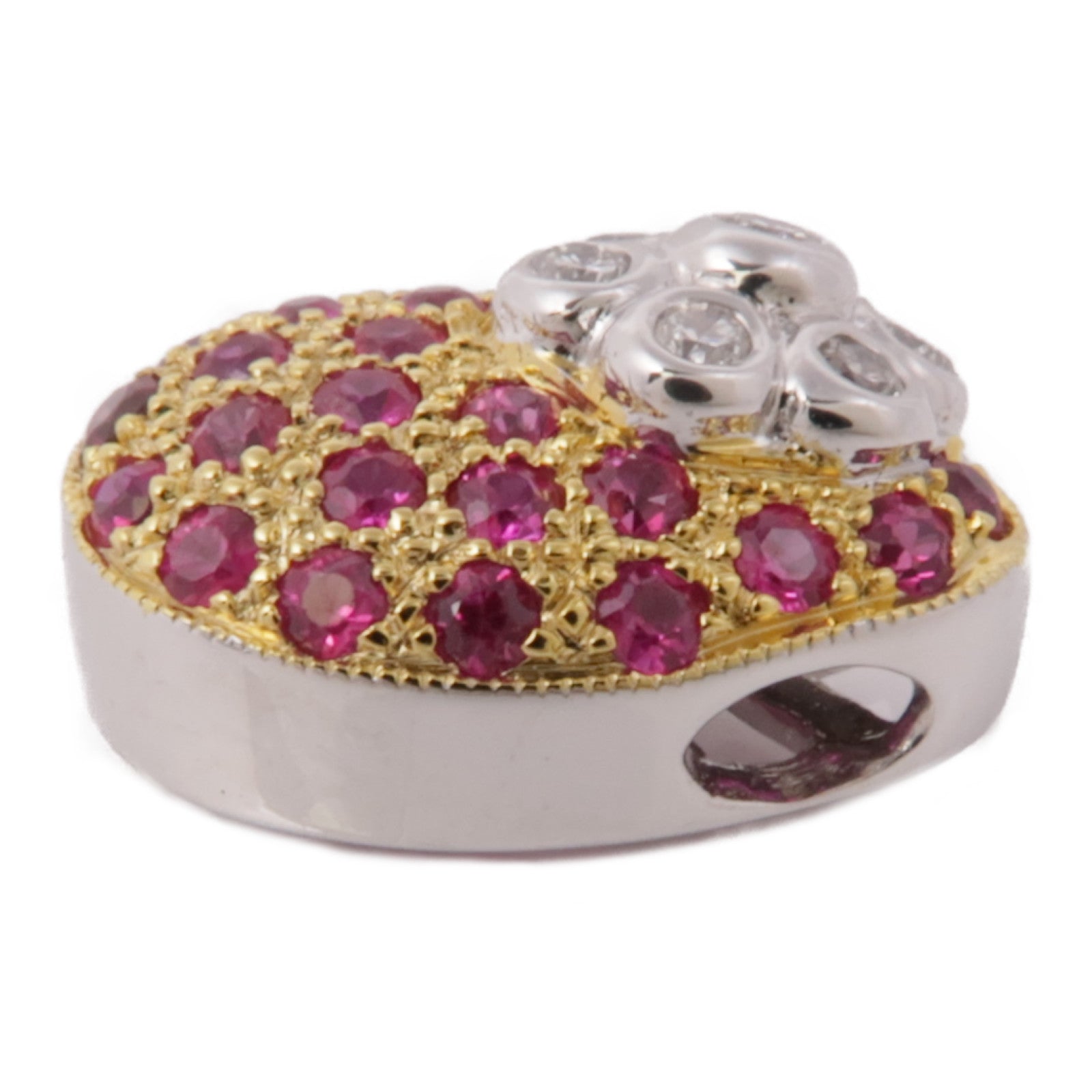 JEWELRY 18K白金Ruby/Diamond Pendant Top紅寶石/鑽石吊墜
