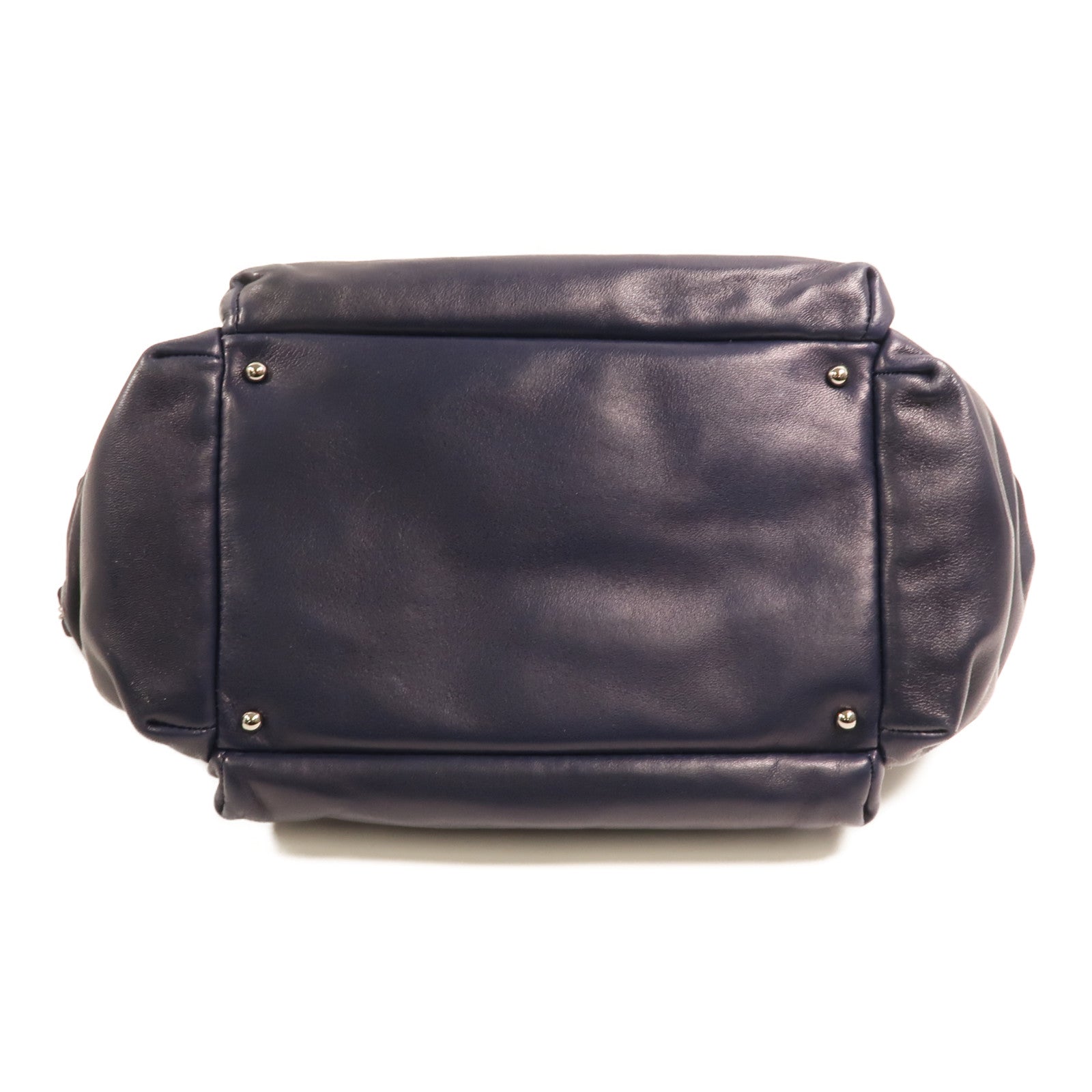 CHANEL 羊皮皮革Vintage Accordion銀扣鏈帶肩背袋