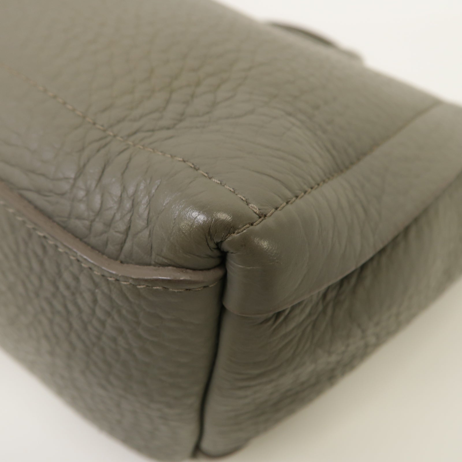 Furla 【激減優惠】牛皮皮革2 Way Shoulder Bag金扣手挽肩背兩用袋灰色