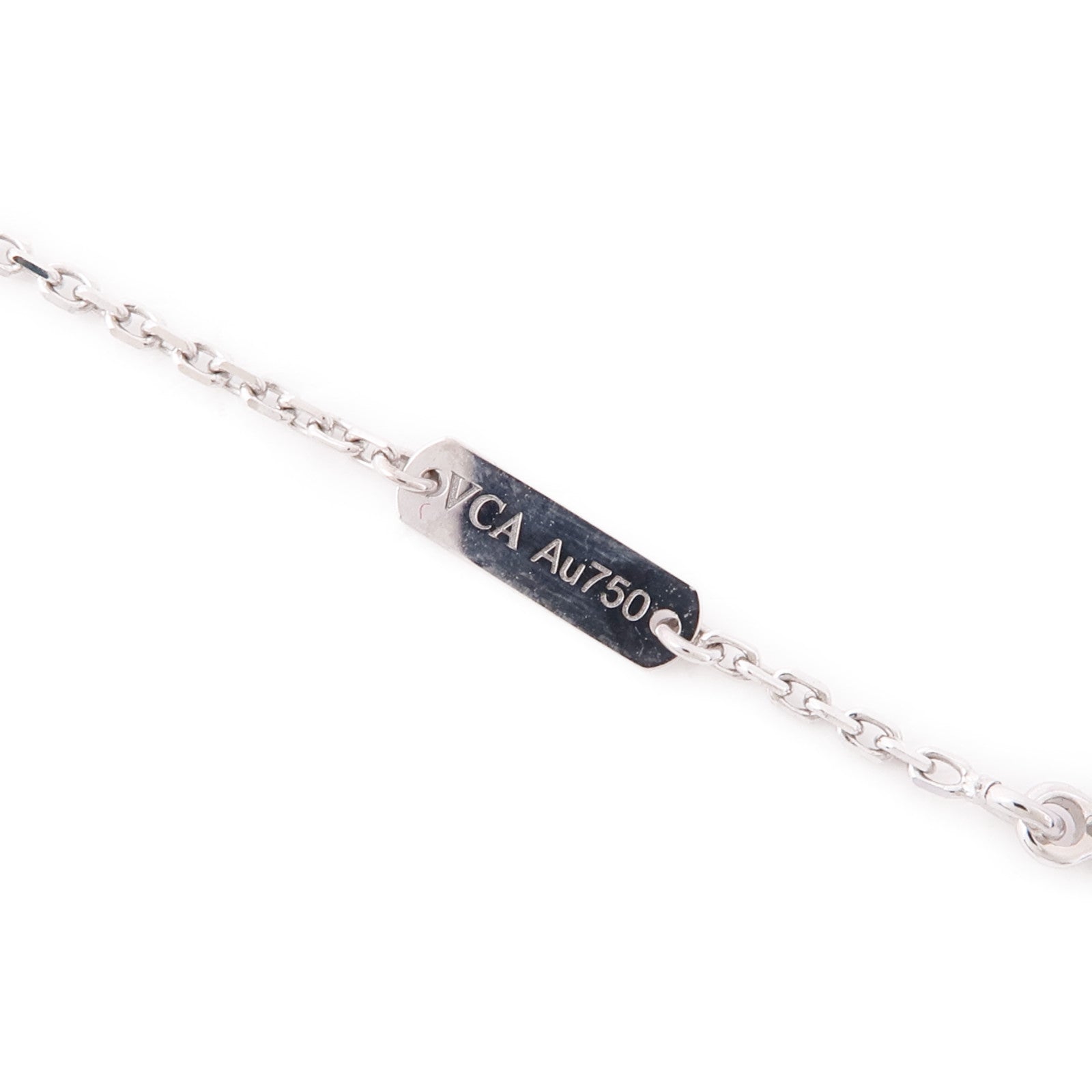Van Cleef & Arpels 18K白金Vintage Alhambra Necklace鑽石項鍊