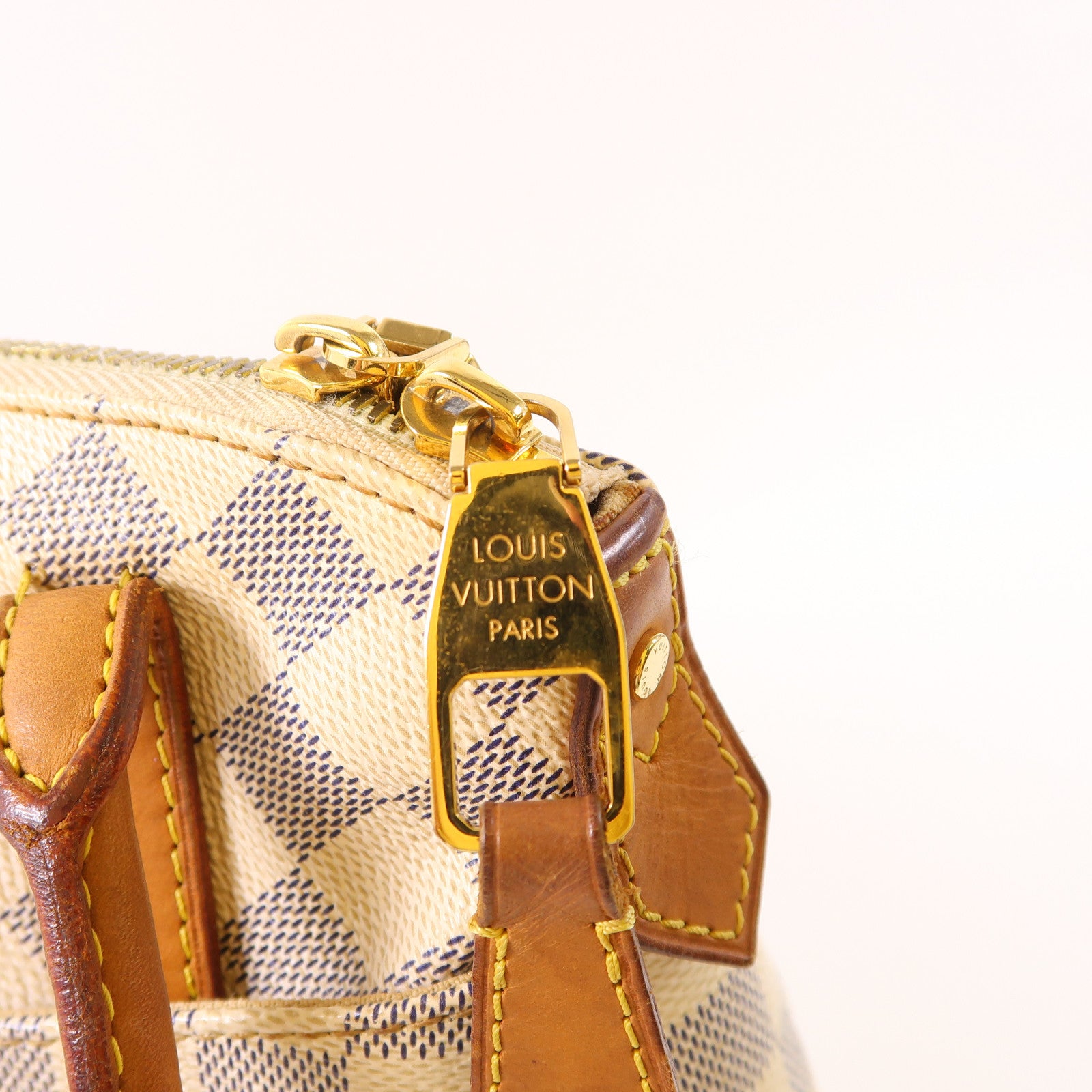 LOUIS VUITTON 【激減優惠】Damier Azur Figheri PM金扣肩背袋