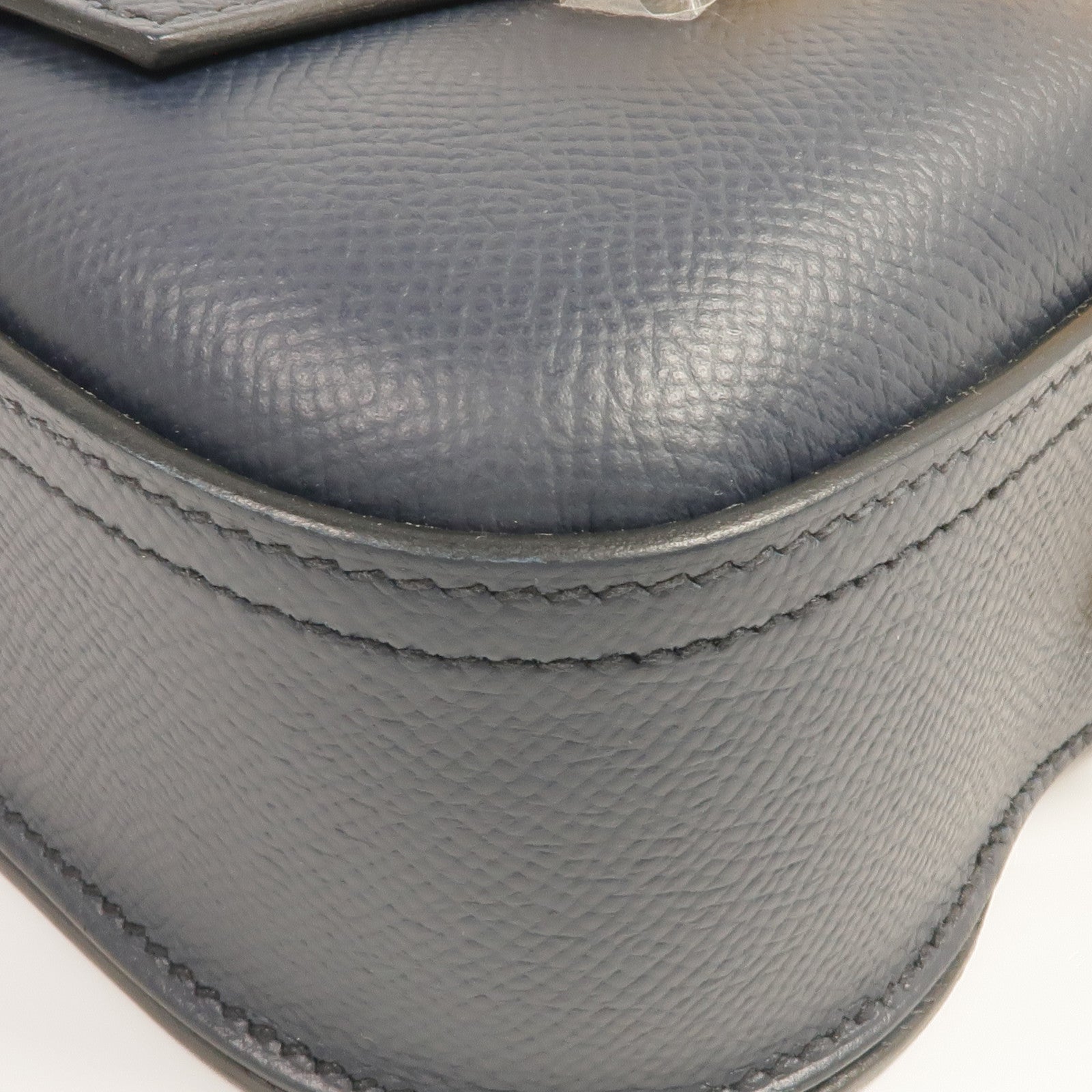 HERMES Epsom皮革Della Cavalleria金扣肩背袋Bleu Indigo