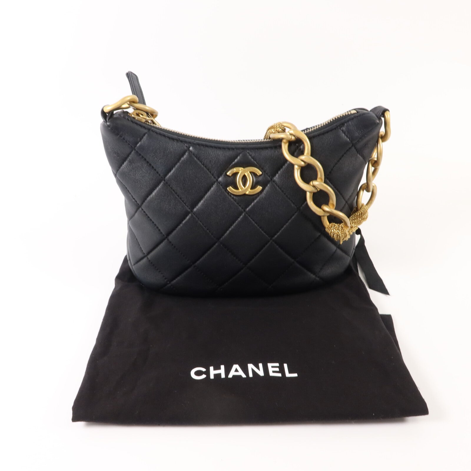 CHANEL 羊皮皮革Chain Shoulder鏈帶肩背袋