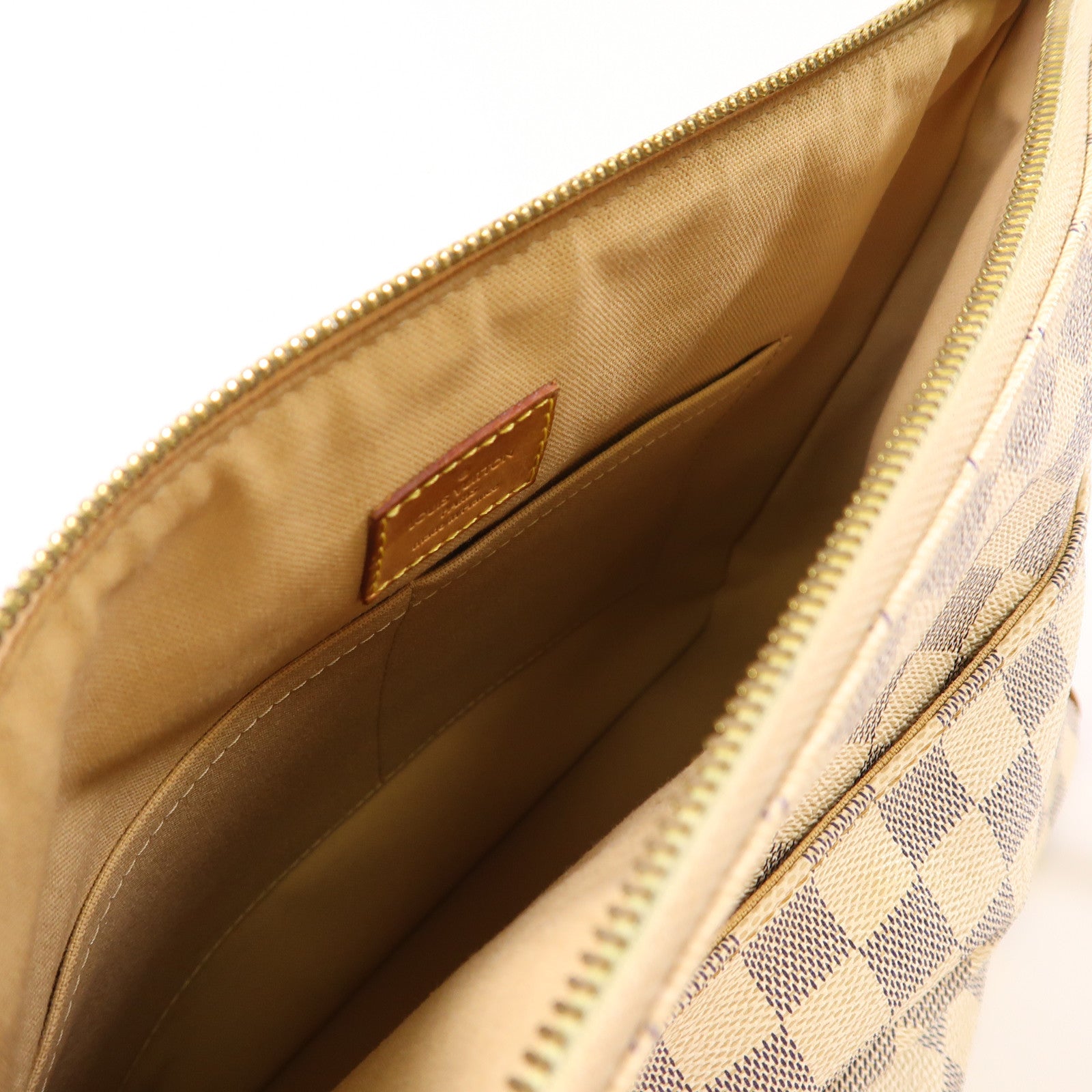 LOUIS VUITTON 【激減優惠】Damier Azur Figheri PM金扣肩背袋