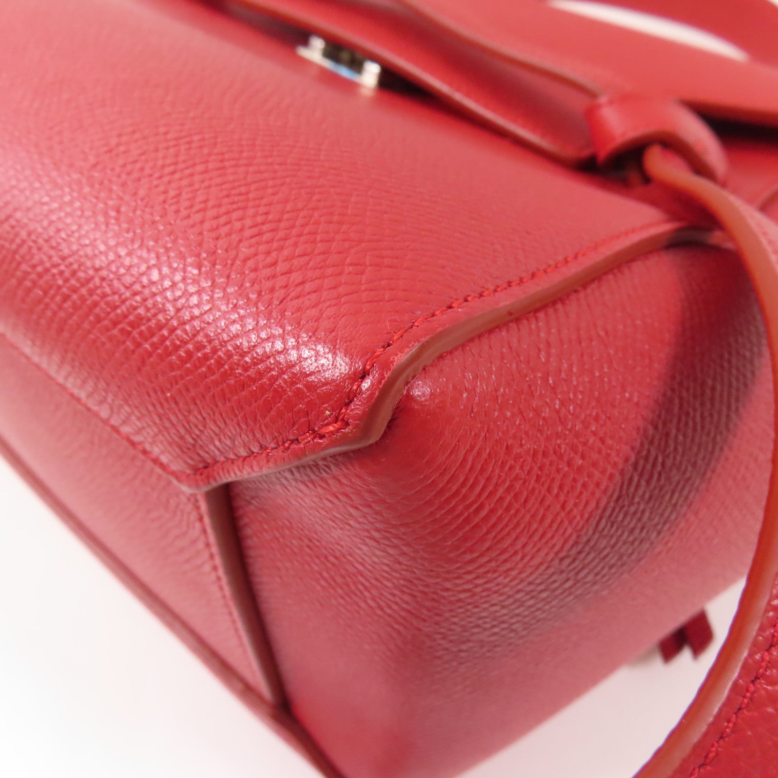 CELINE 牛皮皮革Micro Belt Bag銀扣手挽肩背兩用袋